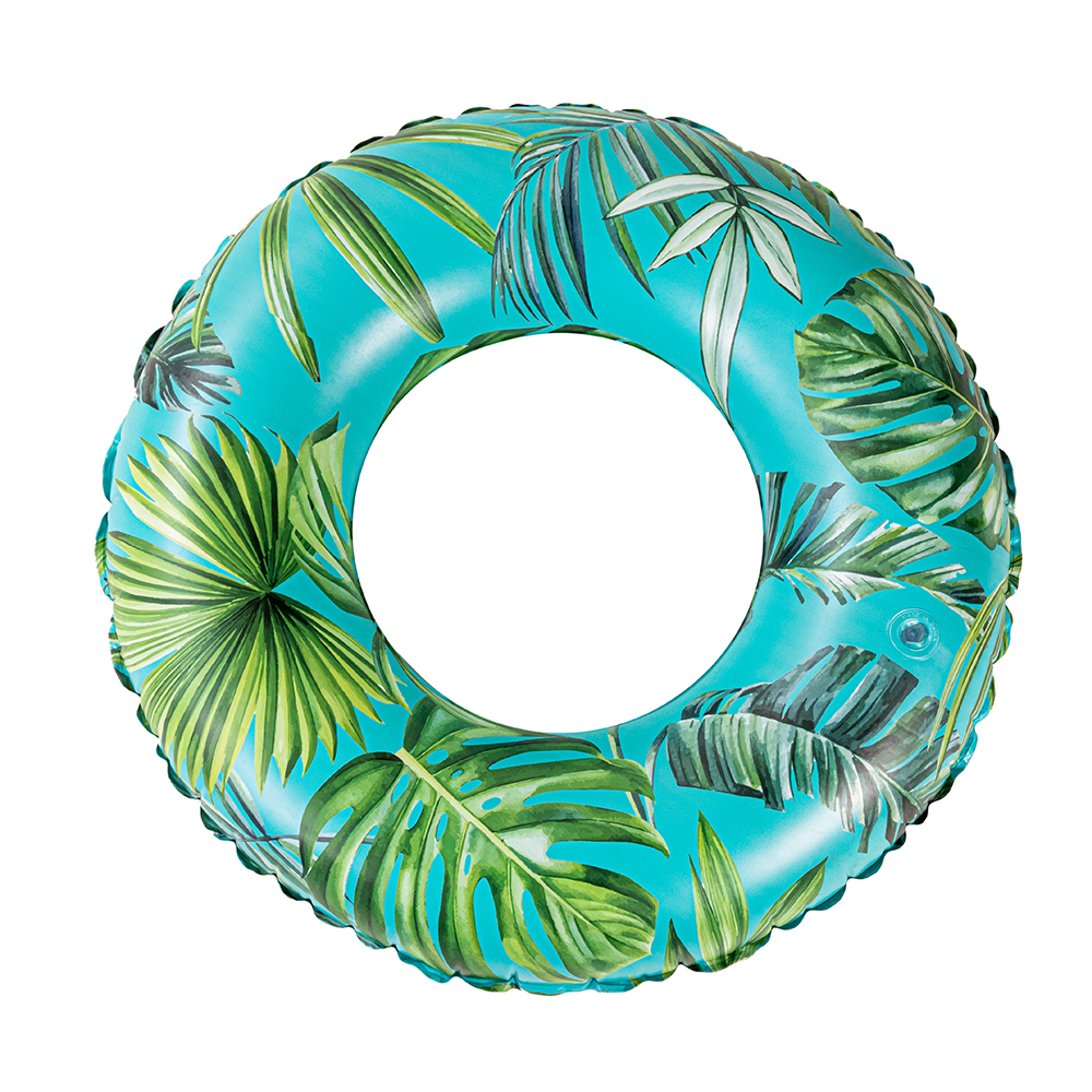 Botanical Leaf Inflatable Swim Ring Durable Vinyl Pool Float For Summer Lounging 6
