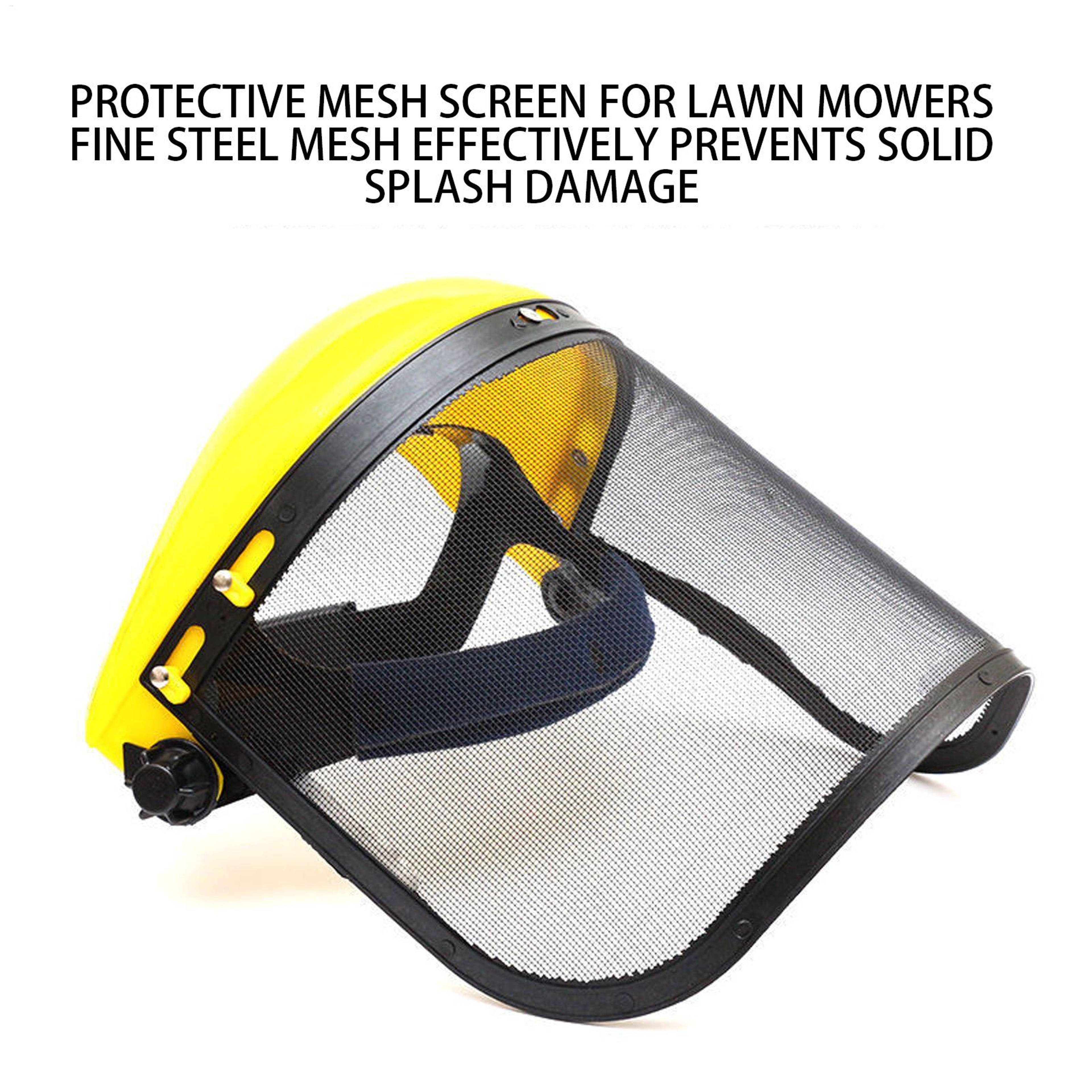 Adjustable Grass Trimmer Safety Helmet with Full Mesh Face Shield – view 3