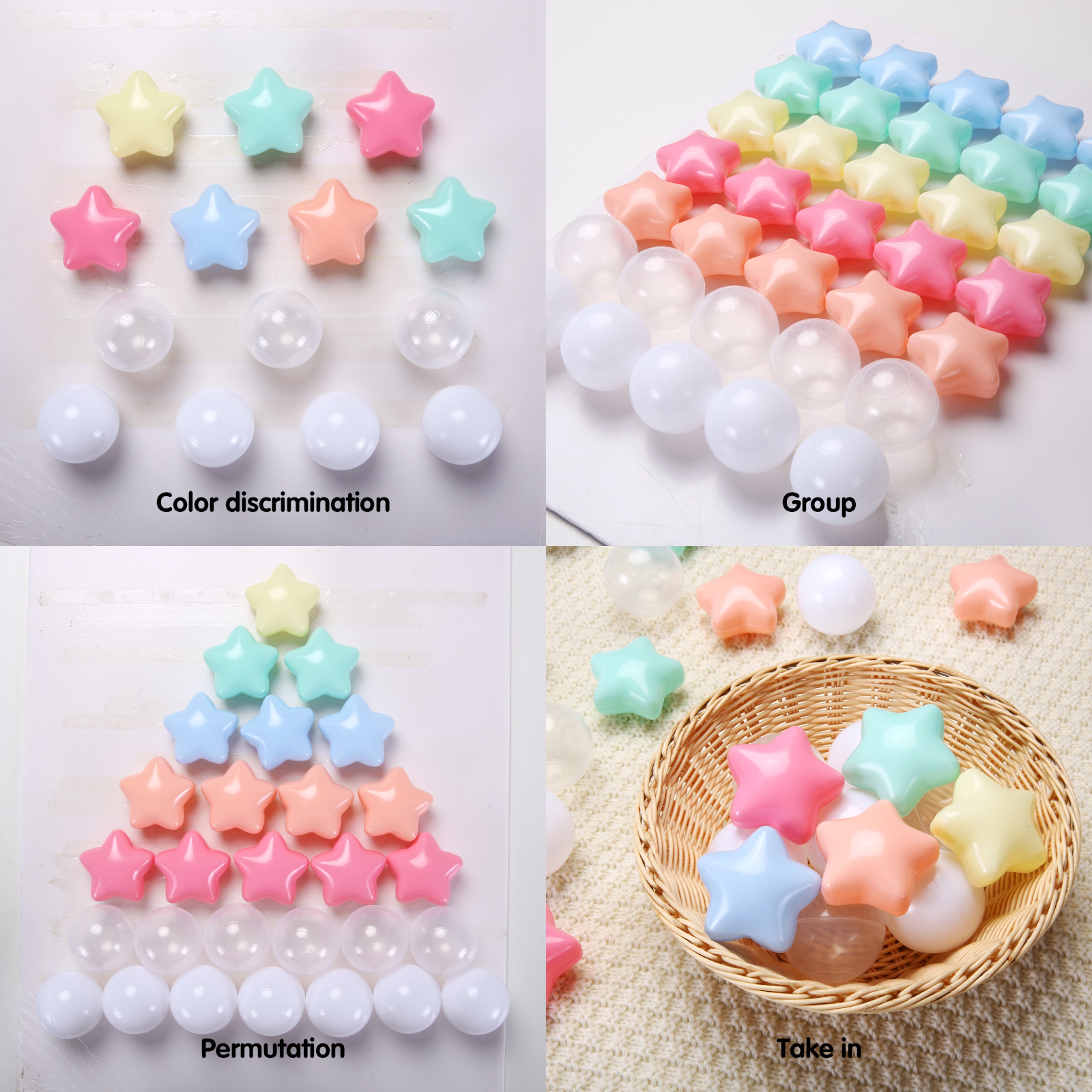Mixed Star and Round Ball Pit Balls for Kids Play Tents and Pools – view 4