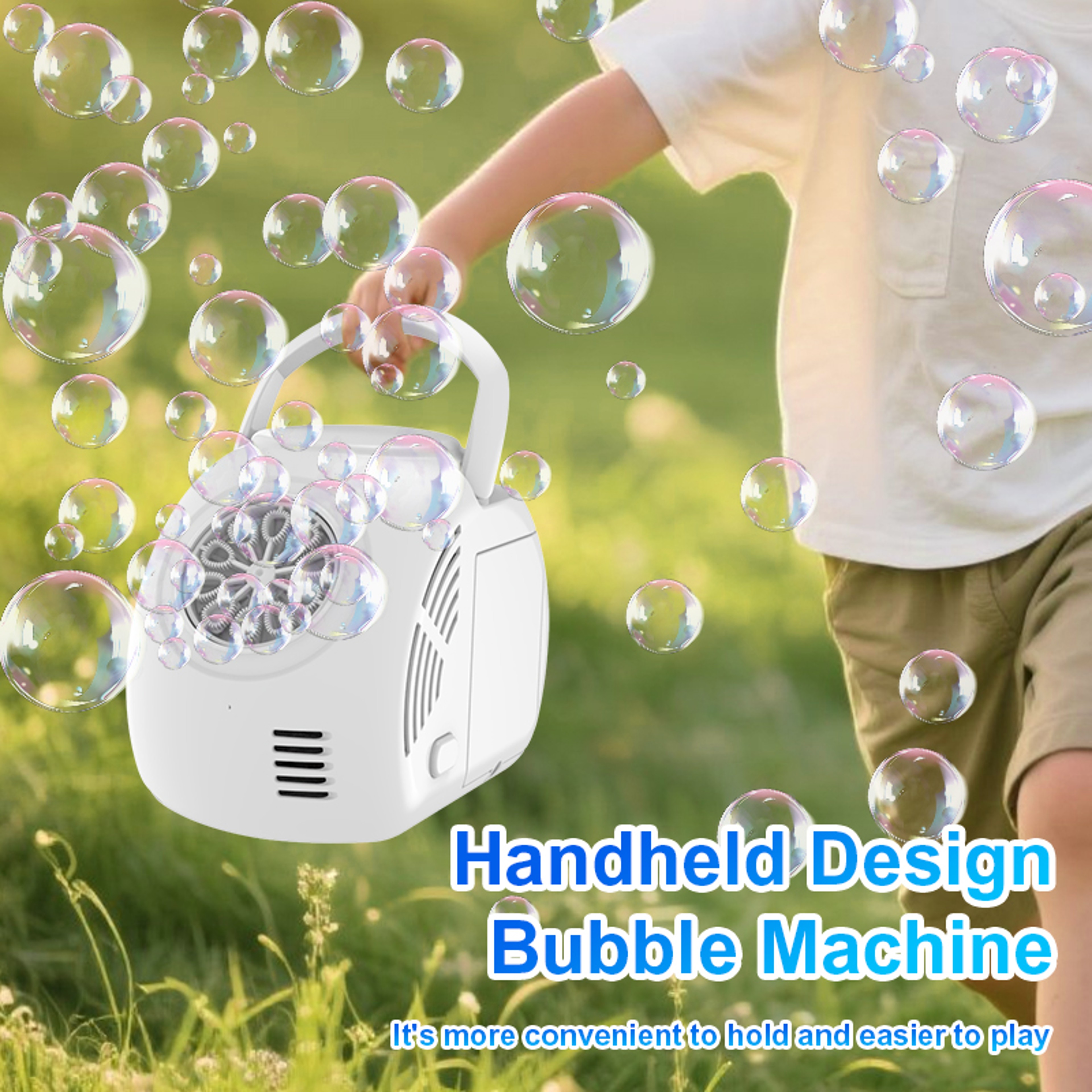 Handheld Bubble Machine With Lights For Kids Outdoor Parties 3
