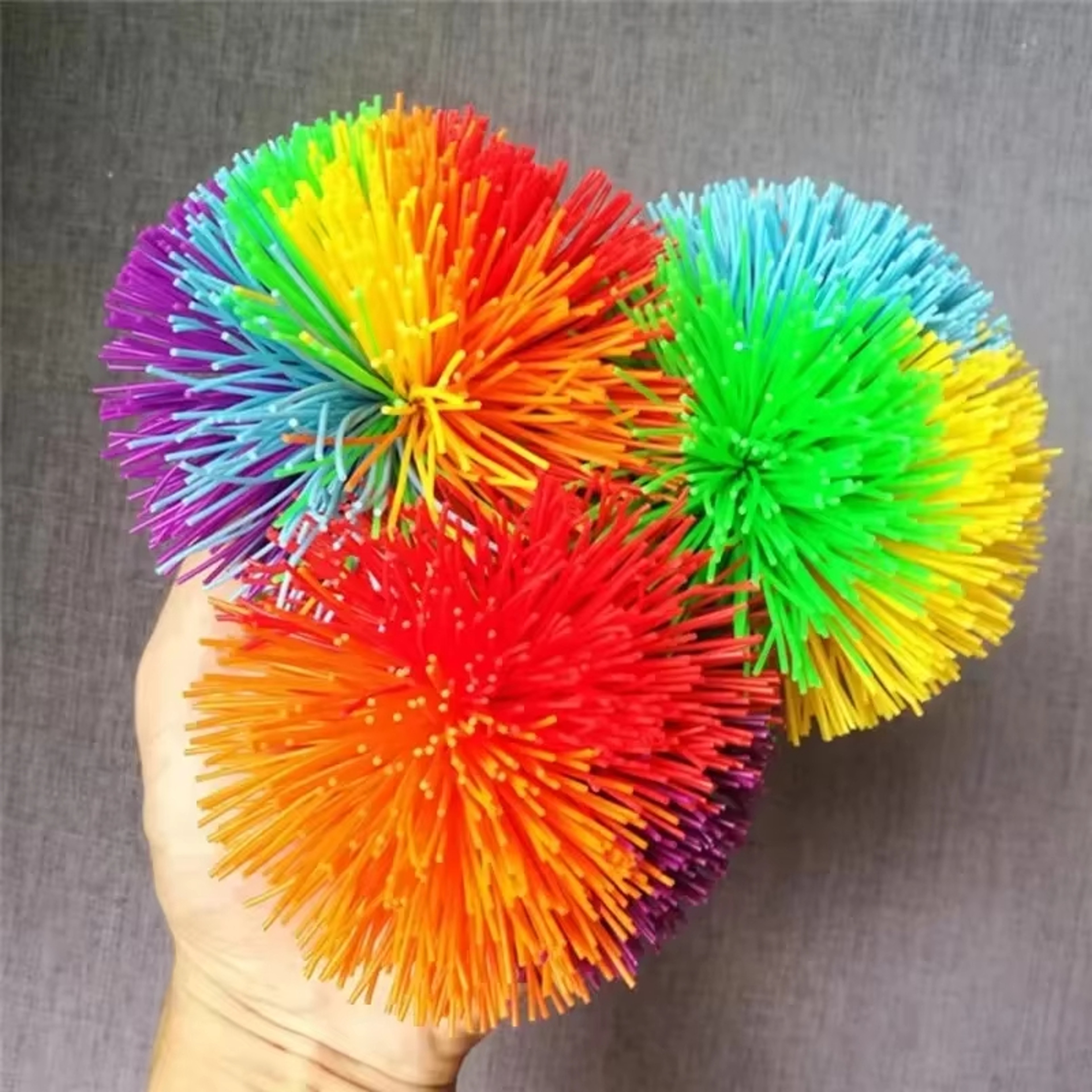 Rainbow Stringy Ball Sensory Fidget Toy For Kids Party Favors And Outdoor Play 1