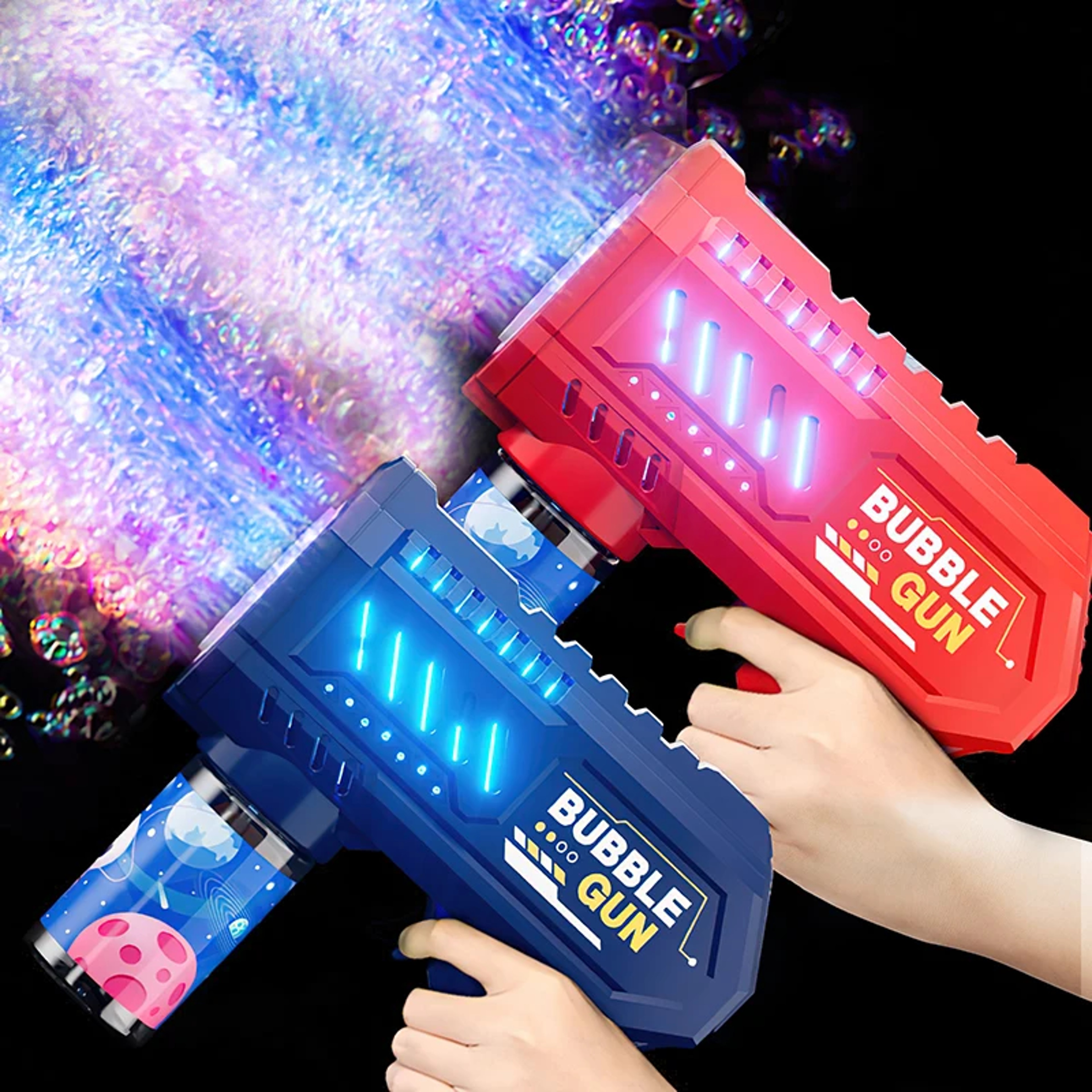 Kids Light Up Bubble Gun No Battery Automatic Bubble Machine Toy 0