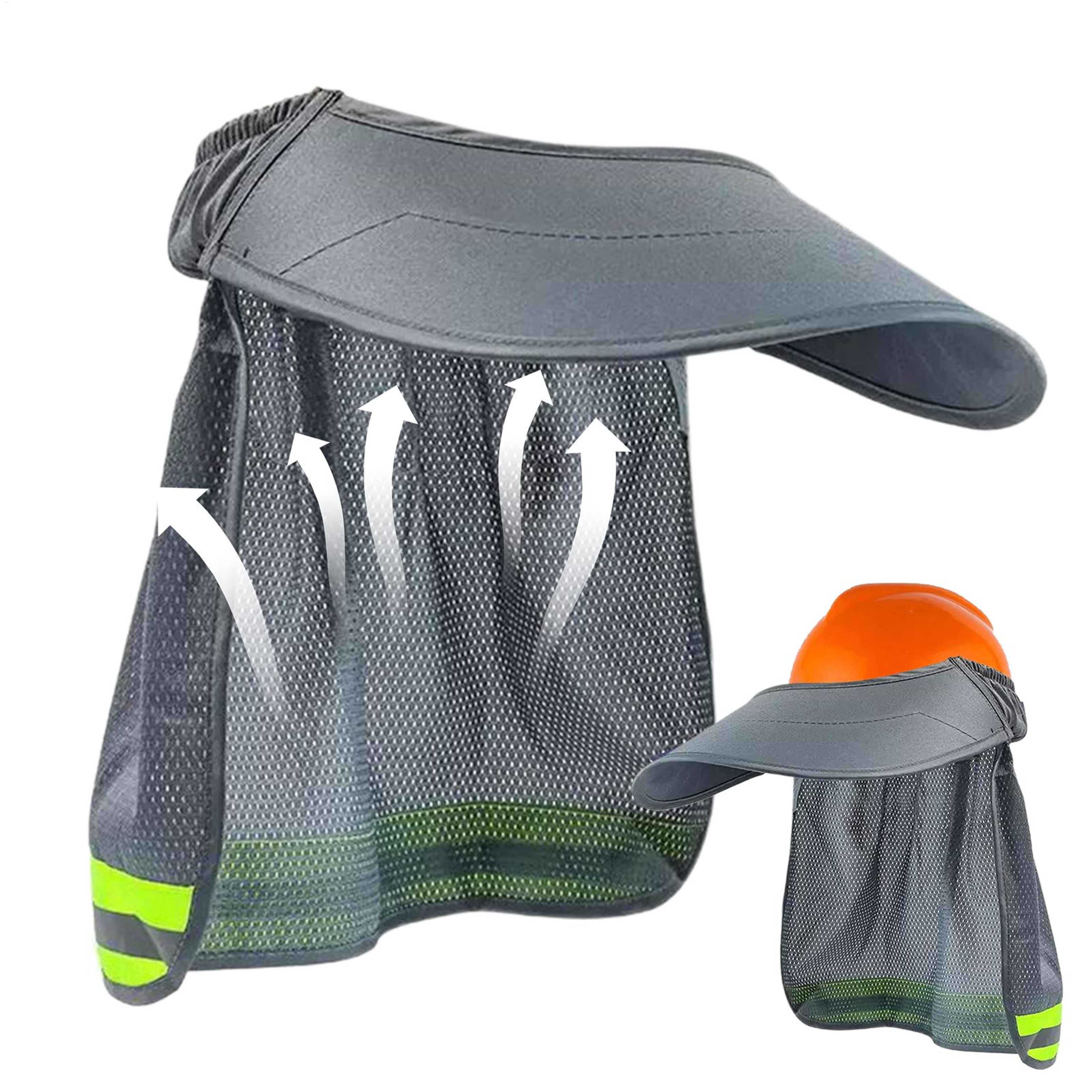 Reflective Hard Hat Sun Shade Neck Shield For Construction Safety 1