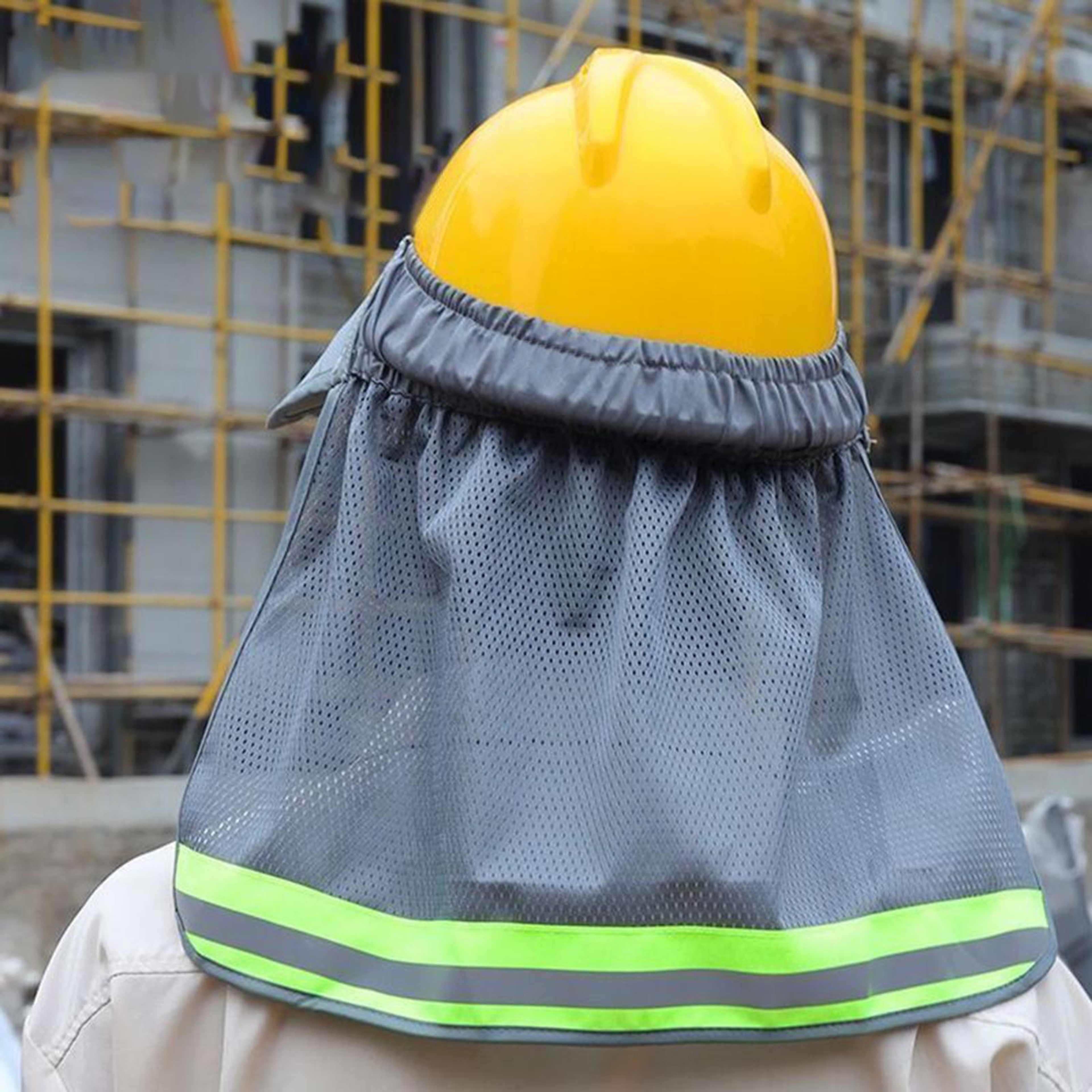 Reflective Hard Hat Sun Shade Neck Shield For Construction Safety 3