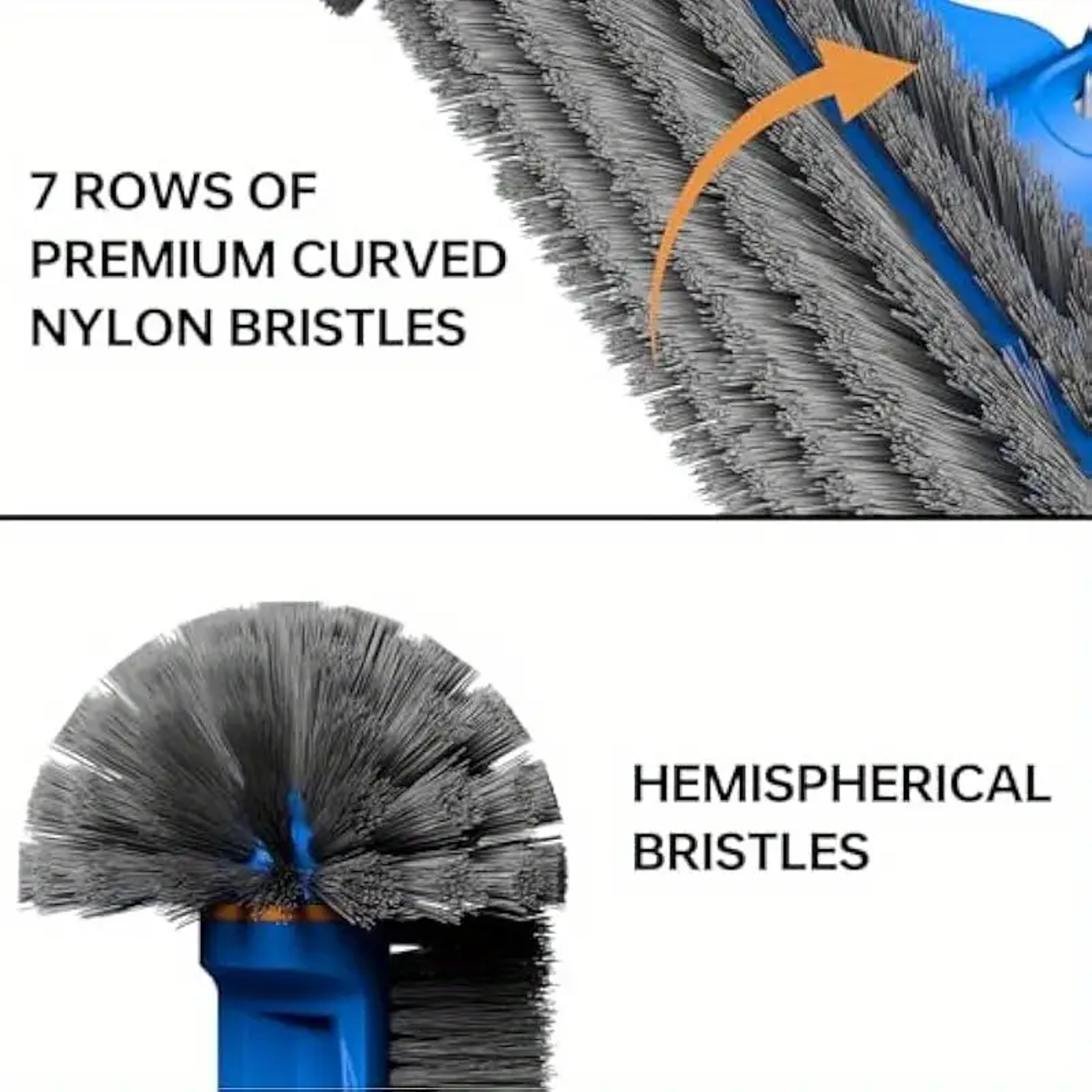 Round End Pool Brush Head for Walls Floors Steps and Corners – view 5