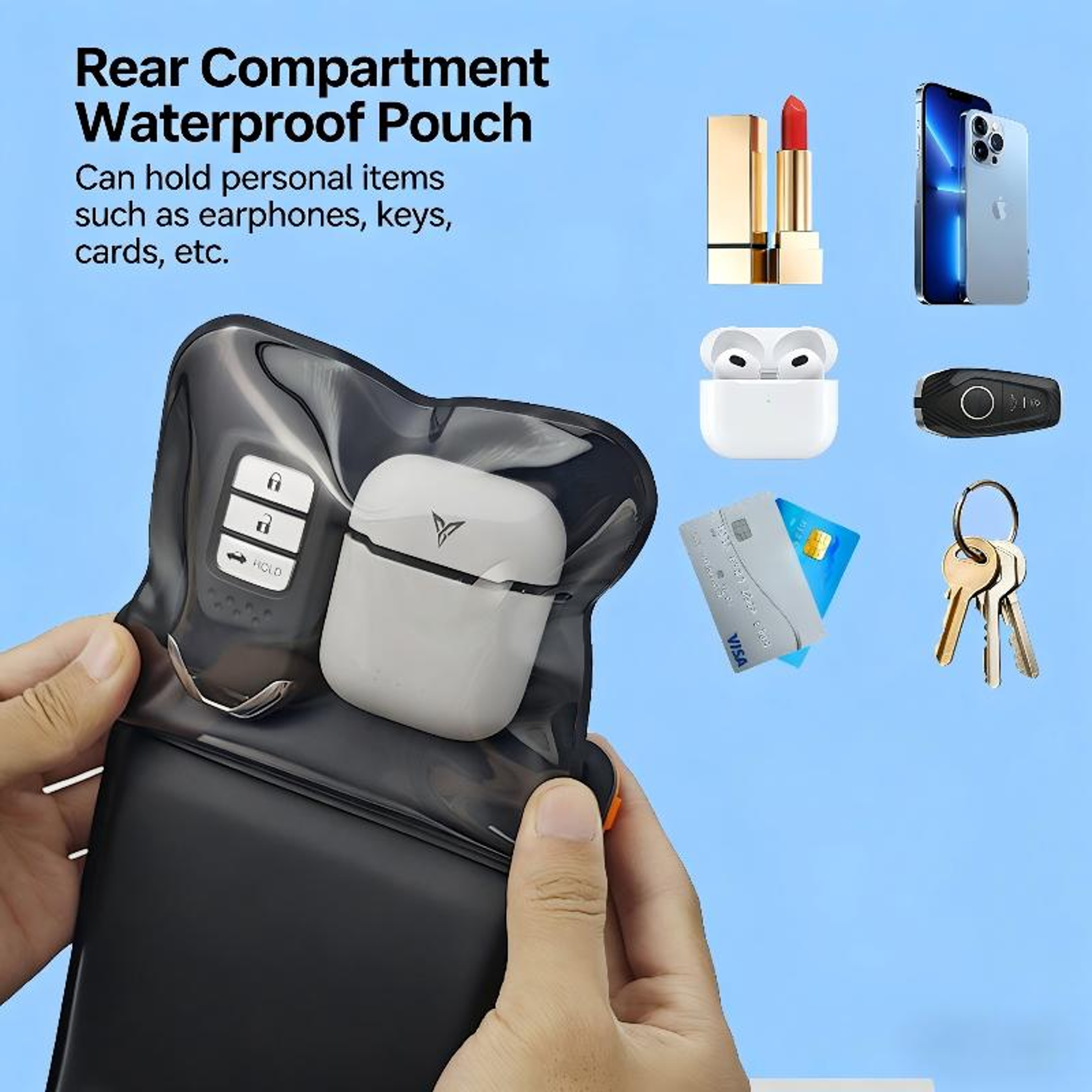 Double Space Waterproof Phone Pouch Floating Case With Lanyard 3