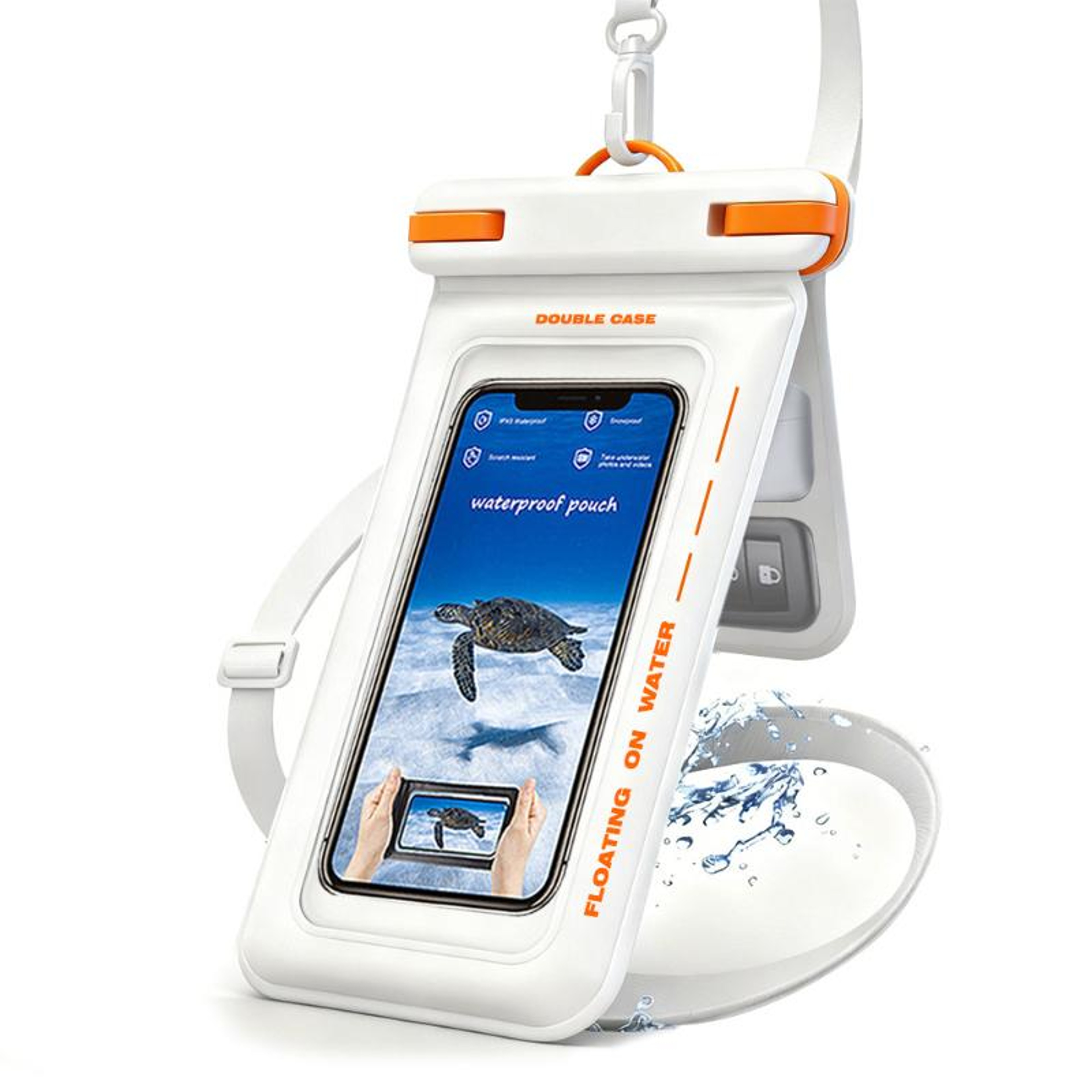 Double Space Waterproof Phone Pouch Floating Case With Lanyard 7