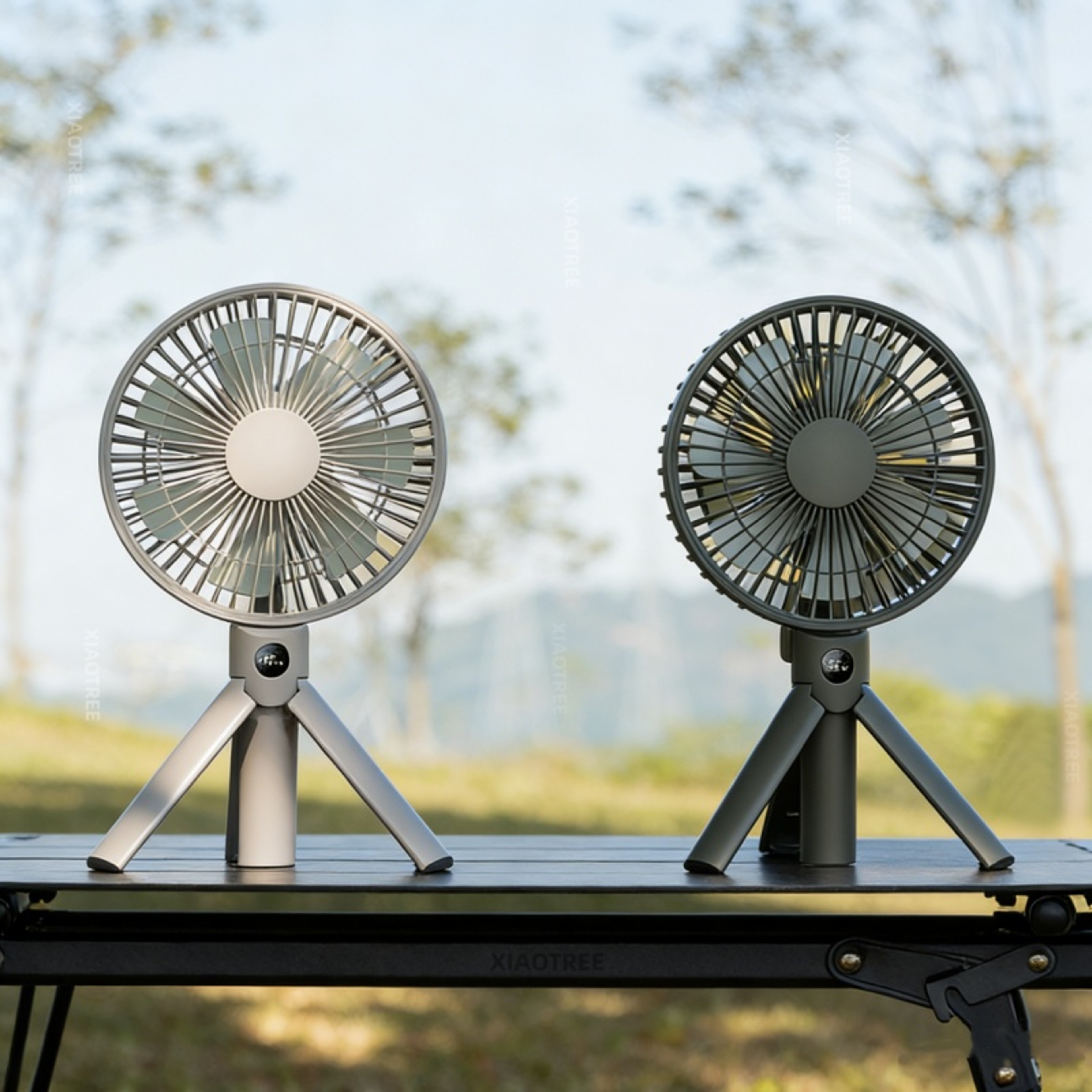Portable Rechargeable Fan with LED Display Speed Handheld Camping Fan – view 2