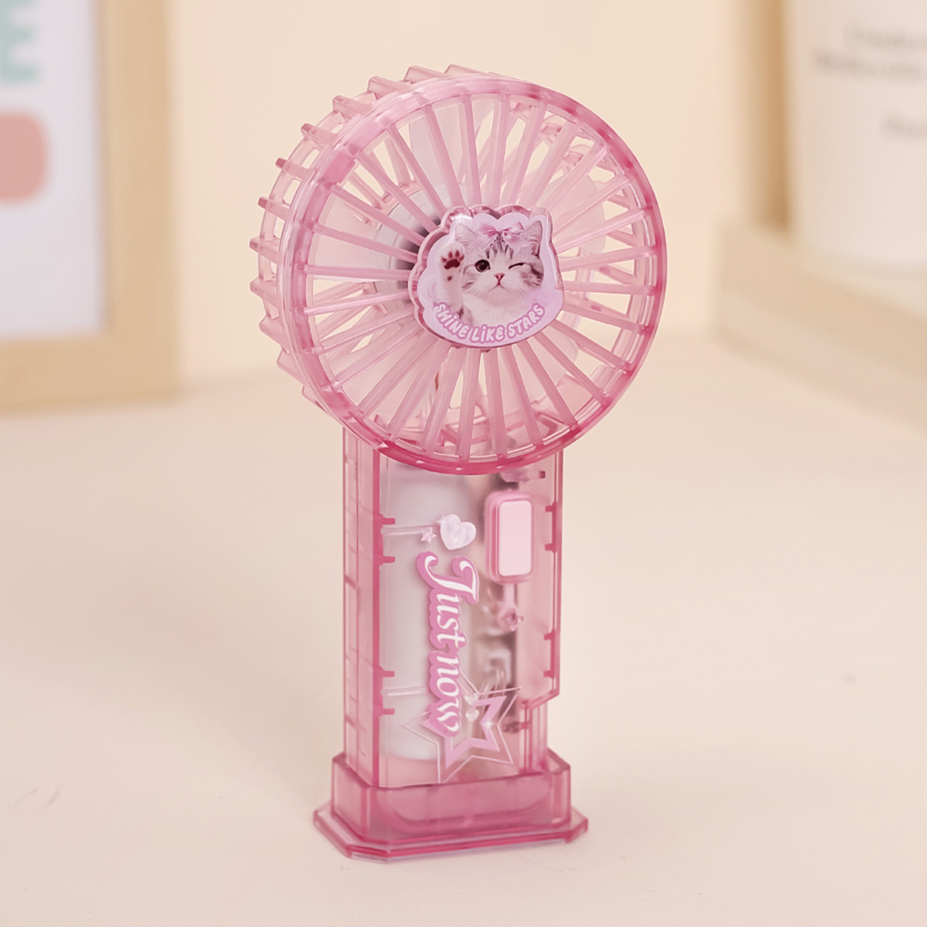 Cute Pet Portable Mini Fan USB Rechargeable Handheld Desk Fan For Travel And Gifts 6