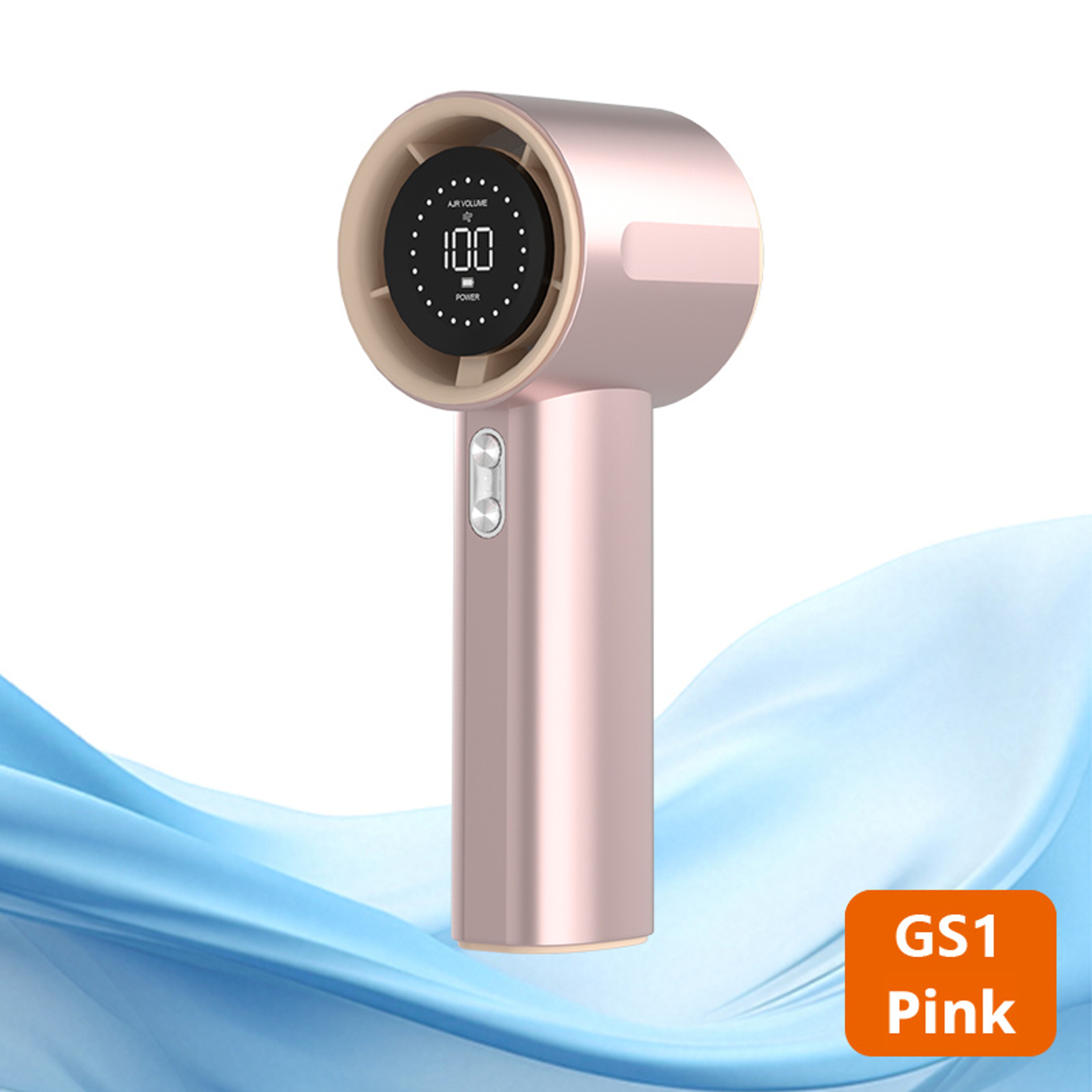 Rechargeable Mini Turbo Fan With Speeds Digital Display Portable Handheld Cooling Fan 8