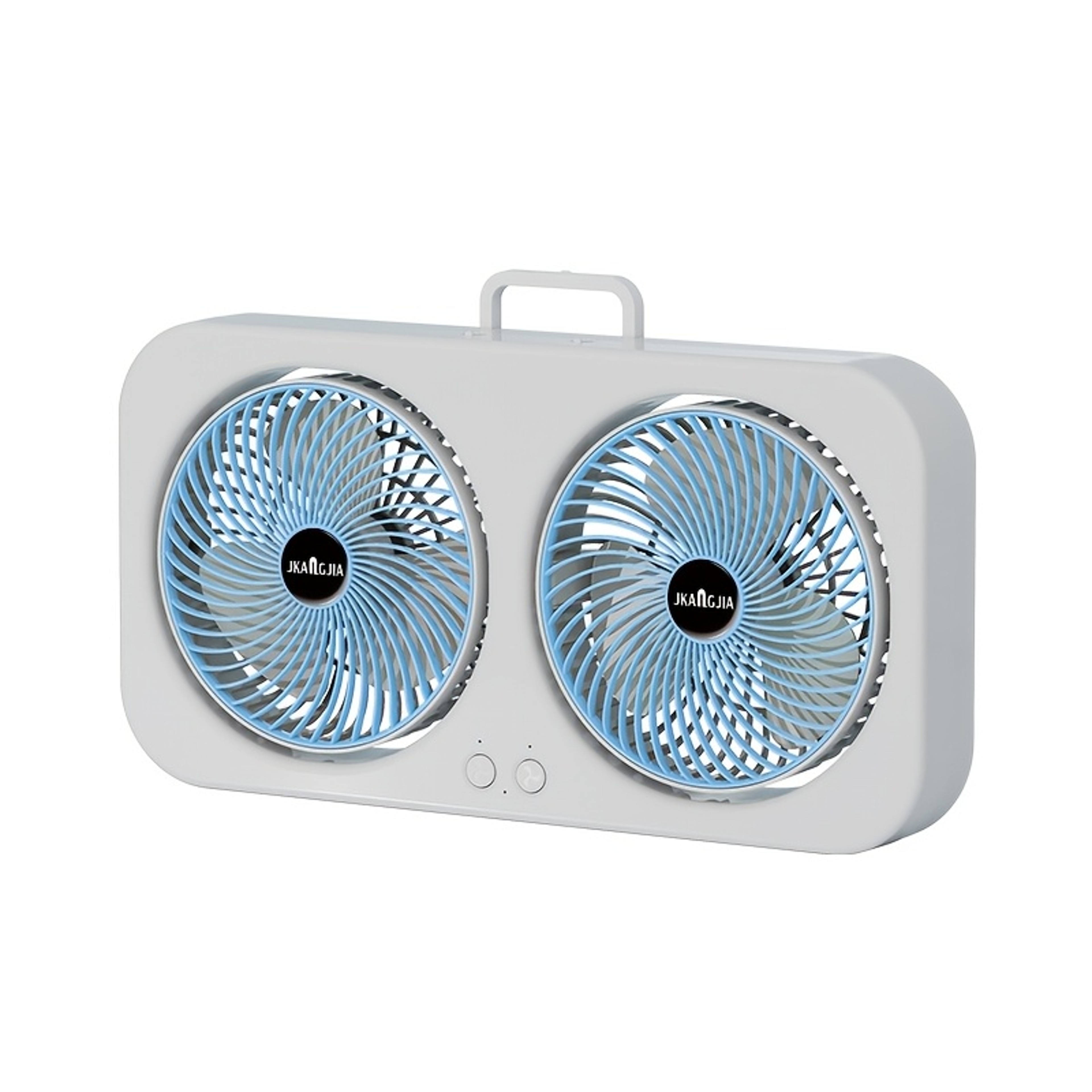 Dual Head USB Circulating Fan Adjustable Rechargeable Quiet Portable Fan 6