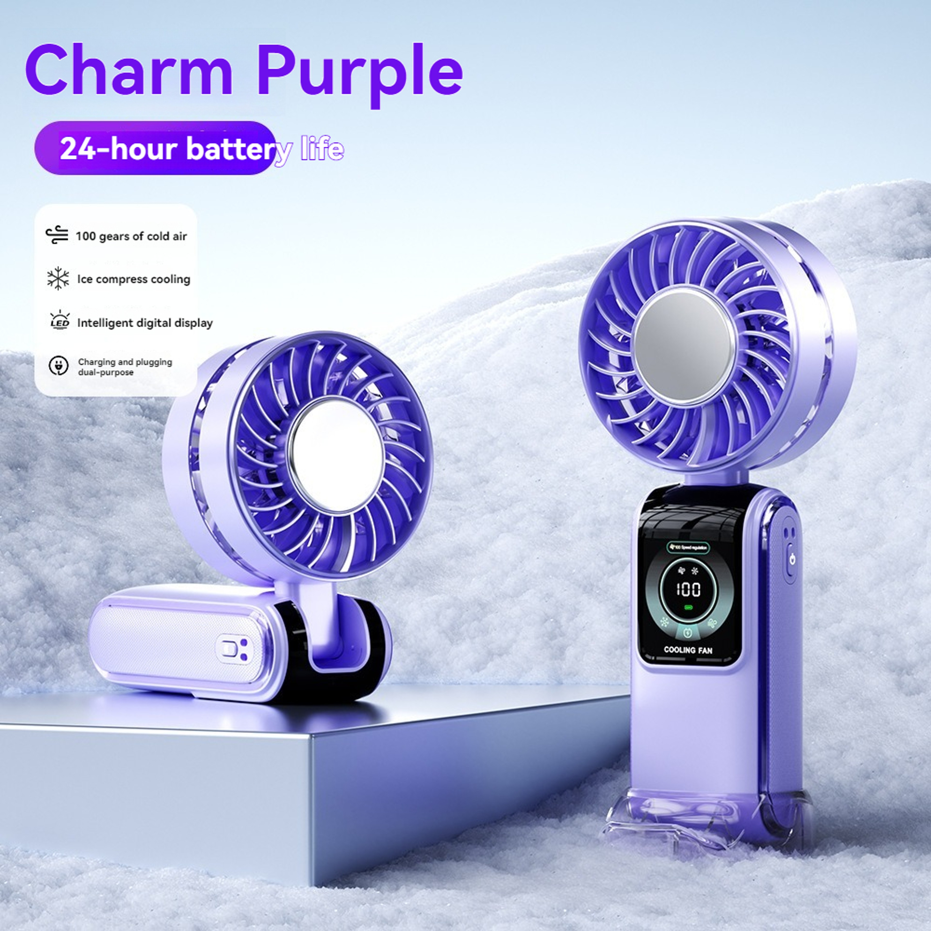 Ice Cool Semiconductor Cooling Fan With Digital Display 2