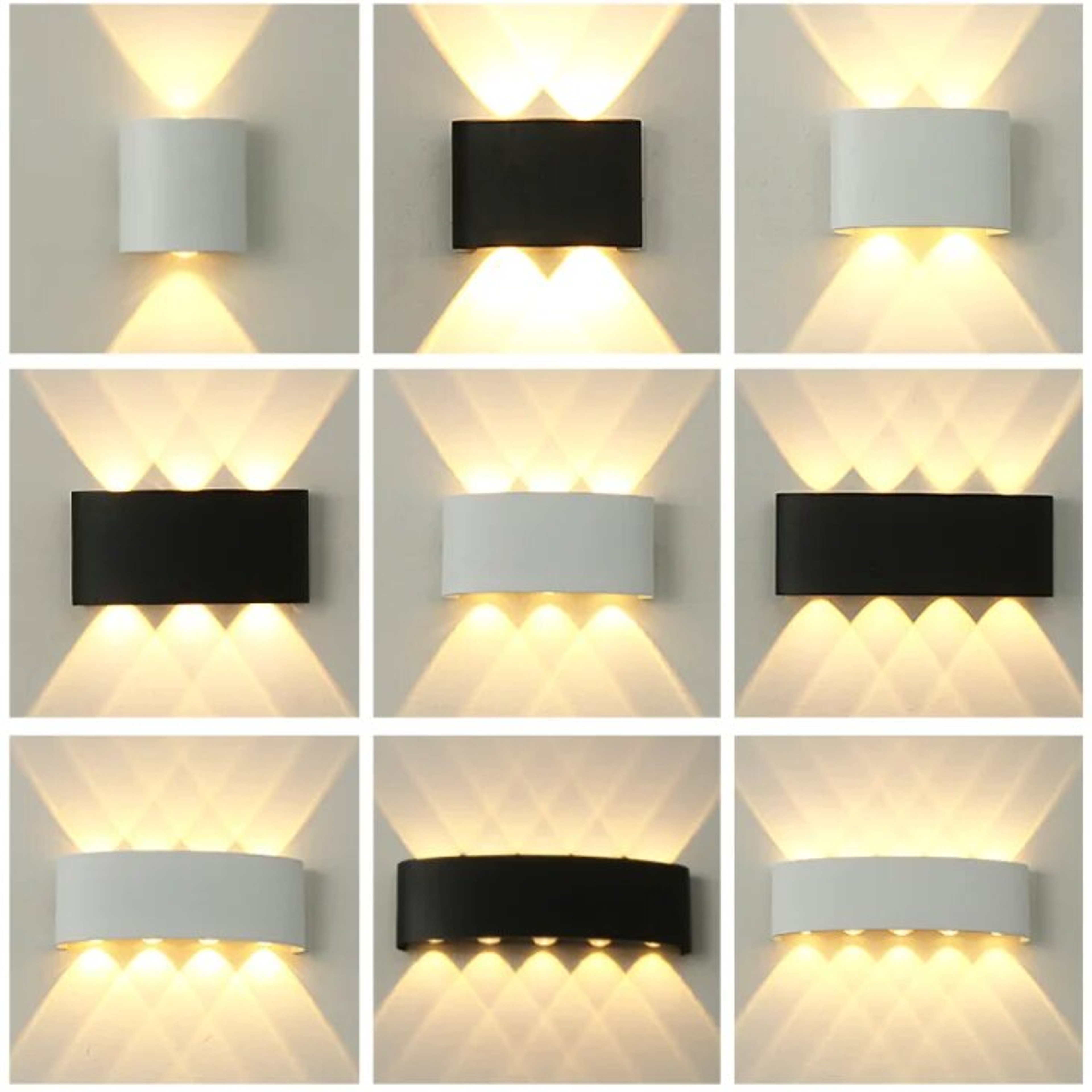 adfYUpandDownLEDWallLampWaterproofIP65AluminiumInteriorWallLightForBedroomLivingRoom