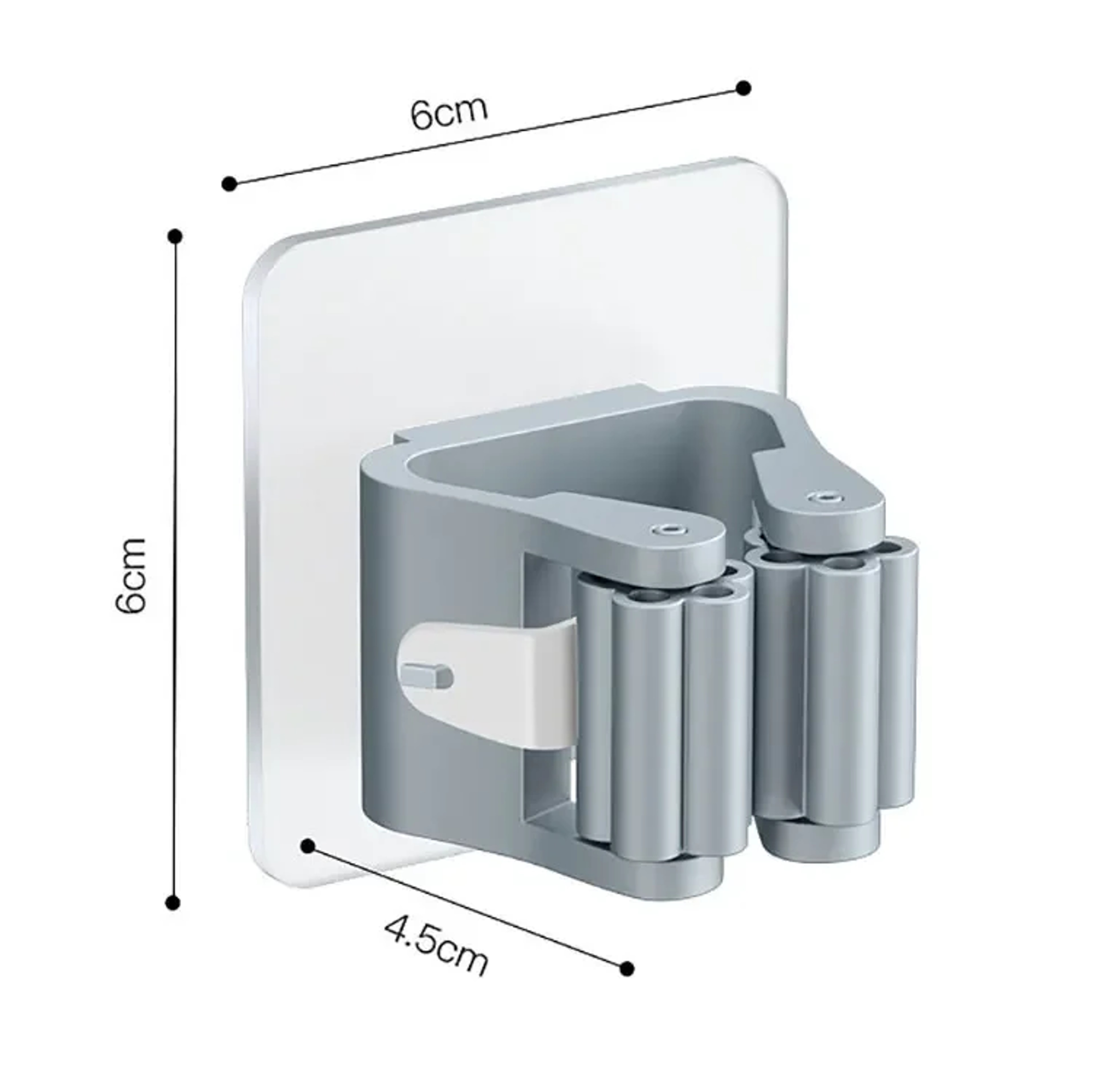 4pcs Plastic Hanging Mop Storage Rack – Wall Mounted, Space Saving Organizer for Brooms & Cleaning Tools – view 6