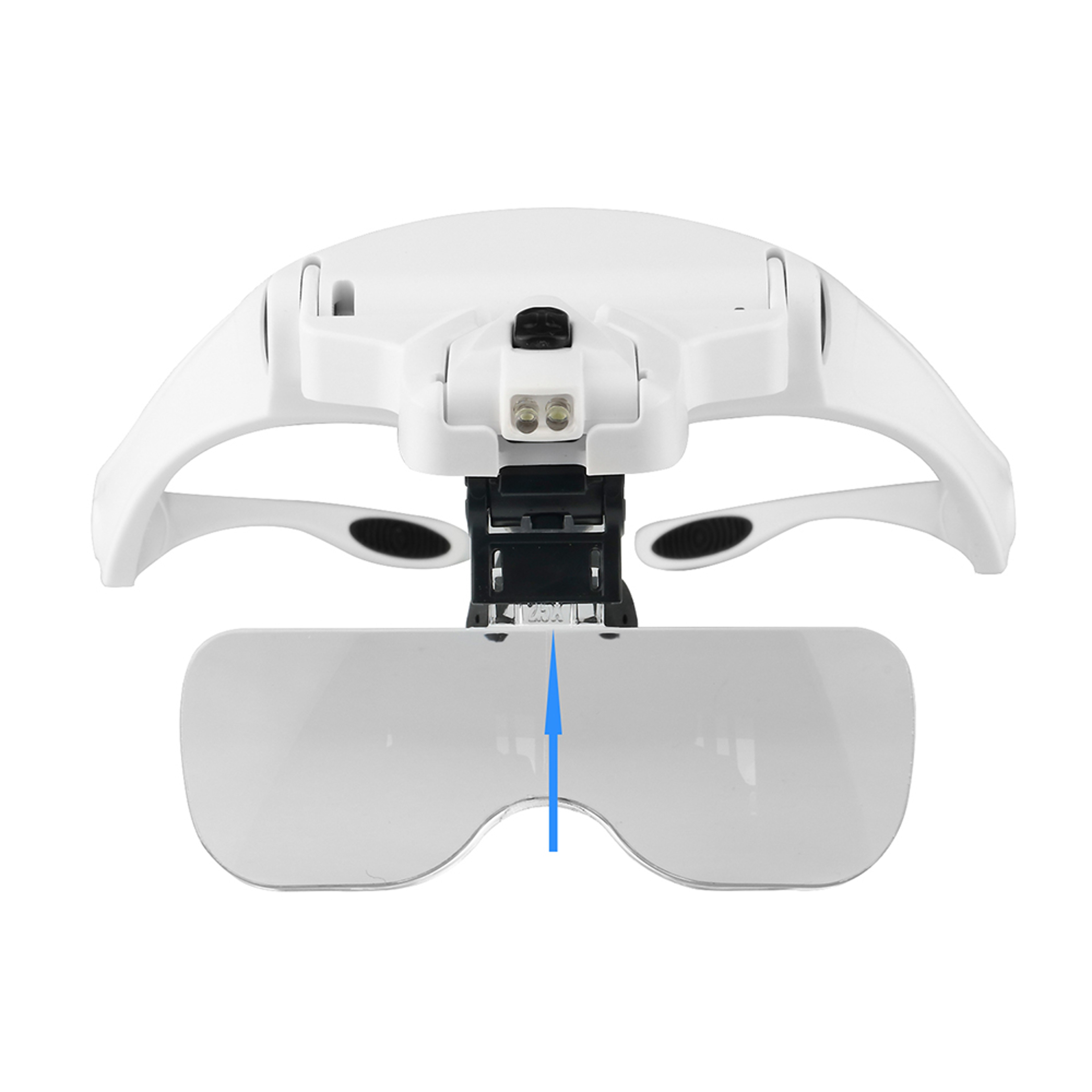 Illuminated Magnifying Glasses – Adjustable Head Loupe Magnifier with 1.0X-3.5X Magnification & 2 LED Lights – view 2