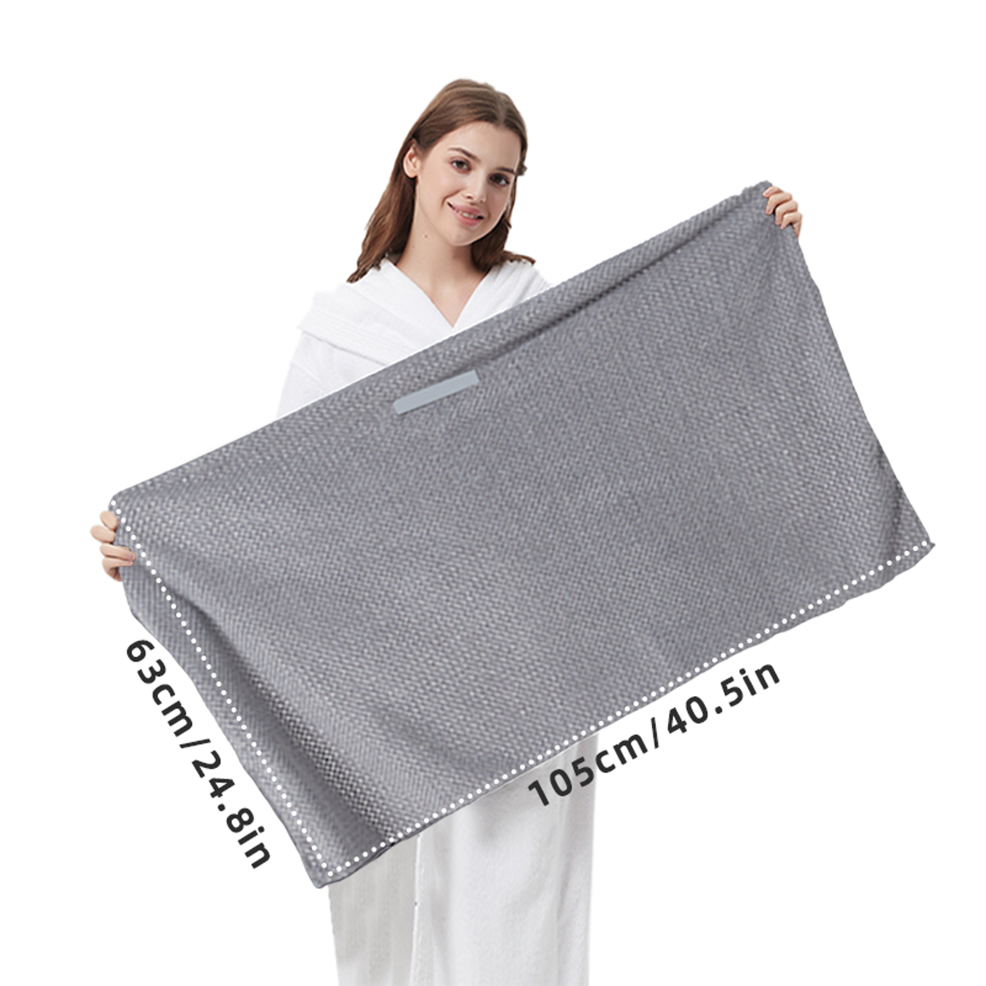 Extra Large Microfiber Hair Towel WrapUltra Absorbent Quick Dry Turban With Elastic Band 1