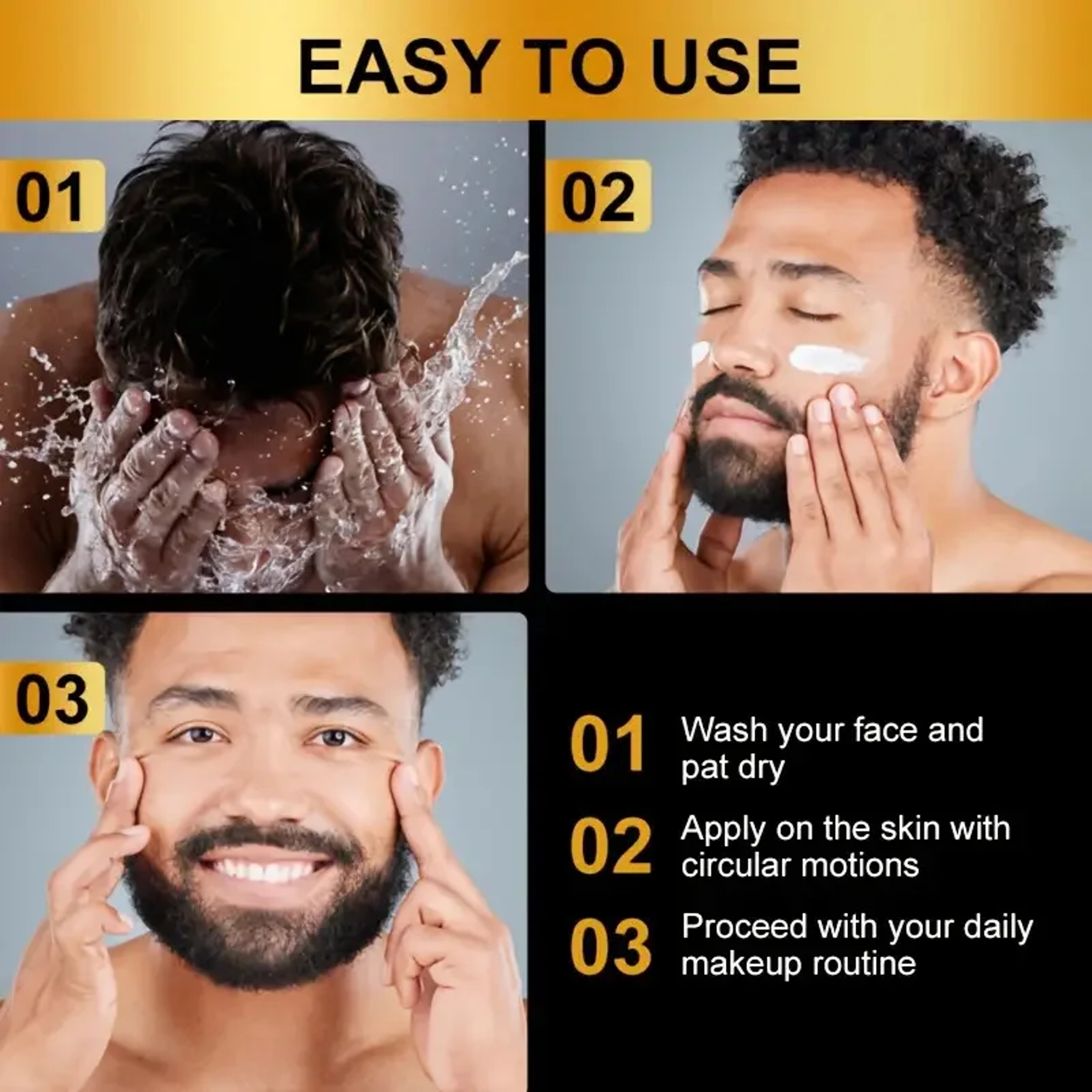 Retinol Face Cream for Men, Deep Moisturizing Anti-Aging Moisturizer, Wrinkle Repair, Whitening – view 4
