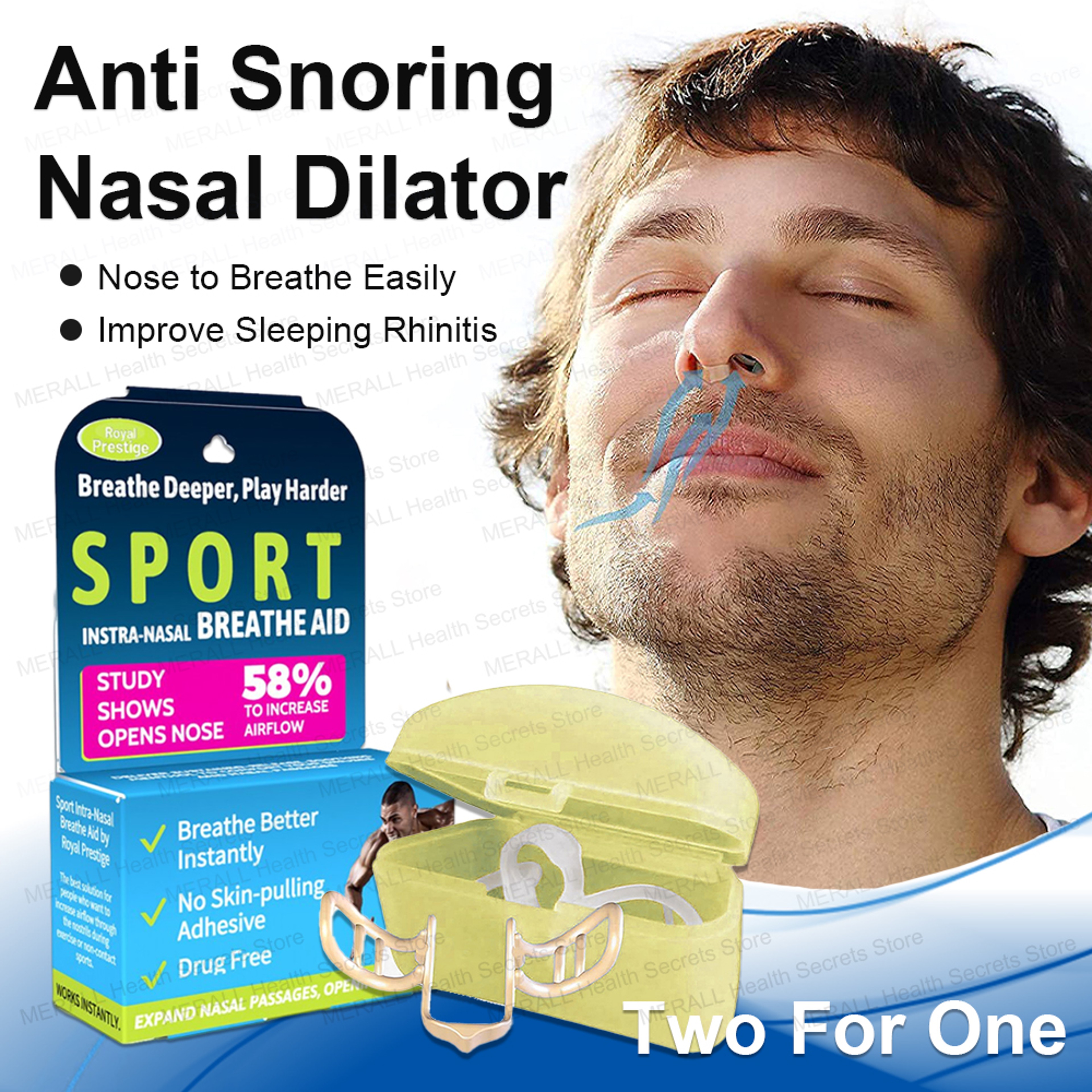 Anti-Snoring Nose Clip – Silicone Nose Dilator for Easy Breathing, Prevents Snoring & Improves Sleep, BPA-Free Reusable – view 1