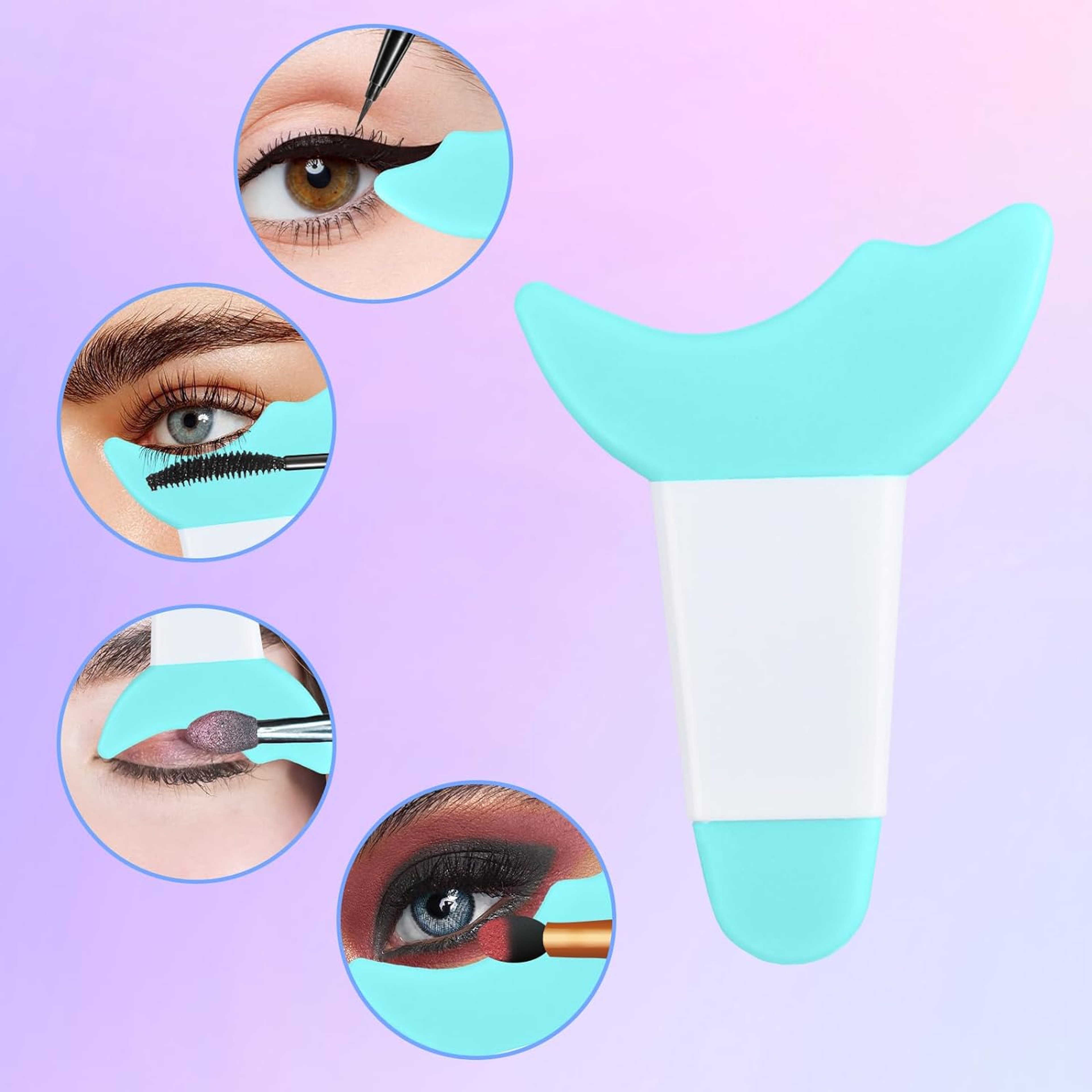 4 Pcs Set Multi Functional Eye Makeup Assistant – Silica Gel Eyeliner Stencil, Eyelash Eyebrow Beauty Tools for Perfect – view 6