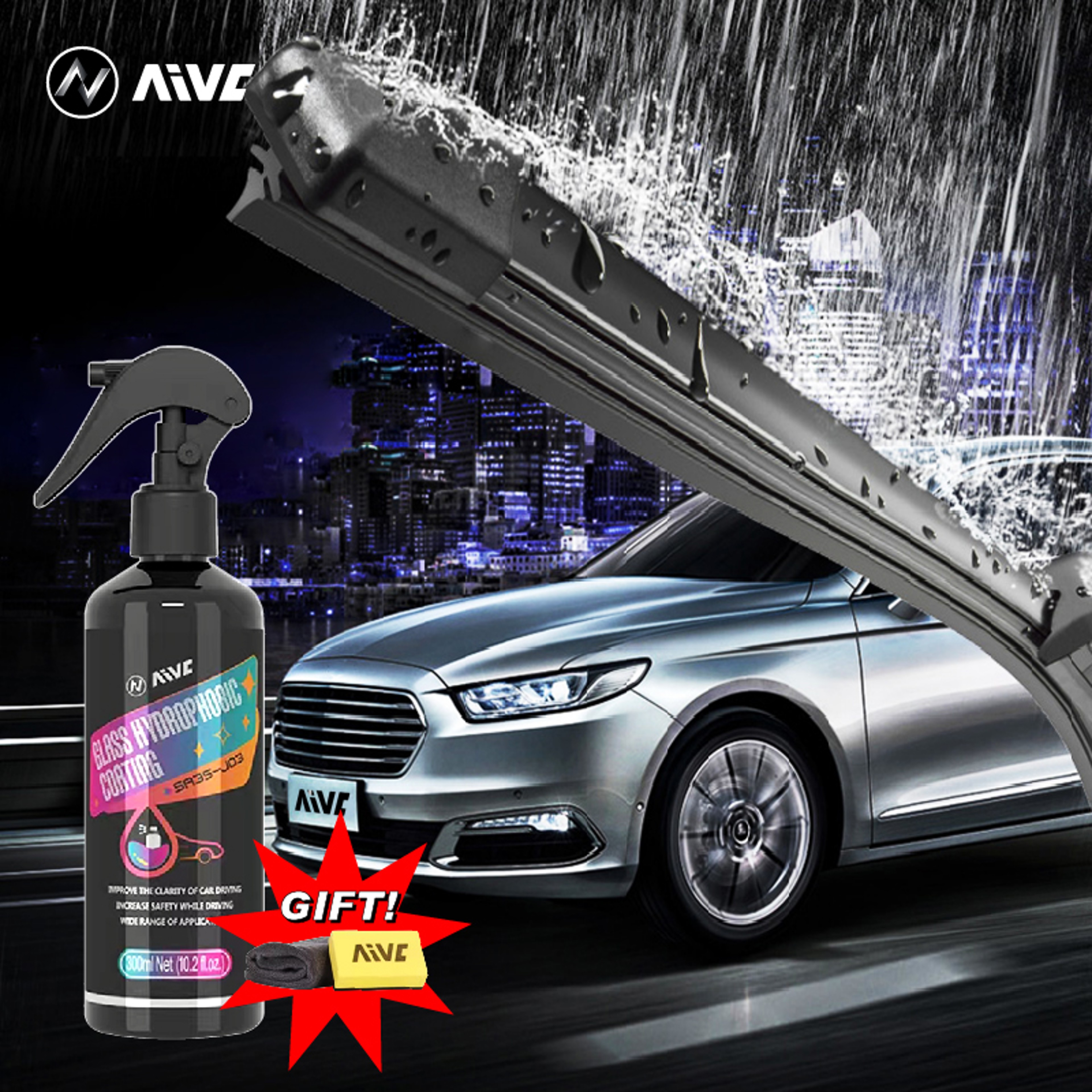 Car Glass Hydrophobic Nano Spray, Waterproof Coating for Windshield, Rearview Mirror & Auto Glass, Rain Repellent – view 5