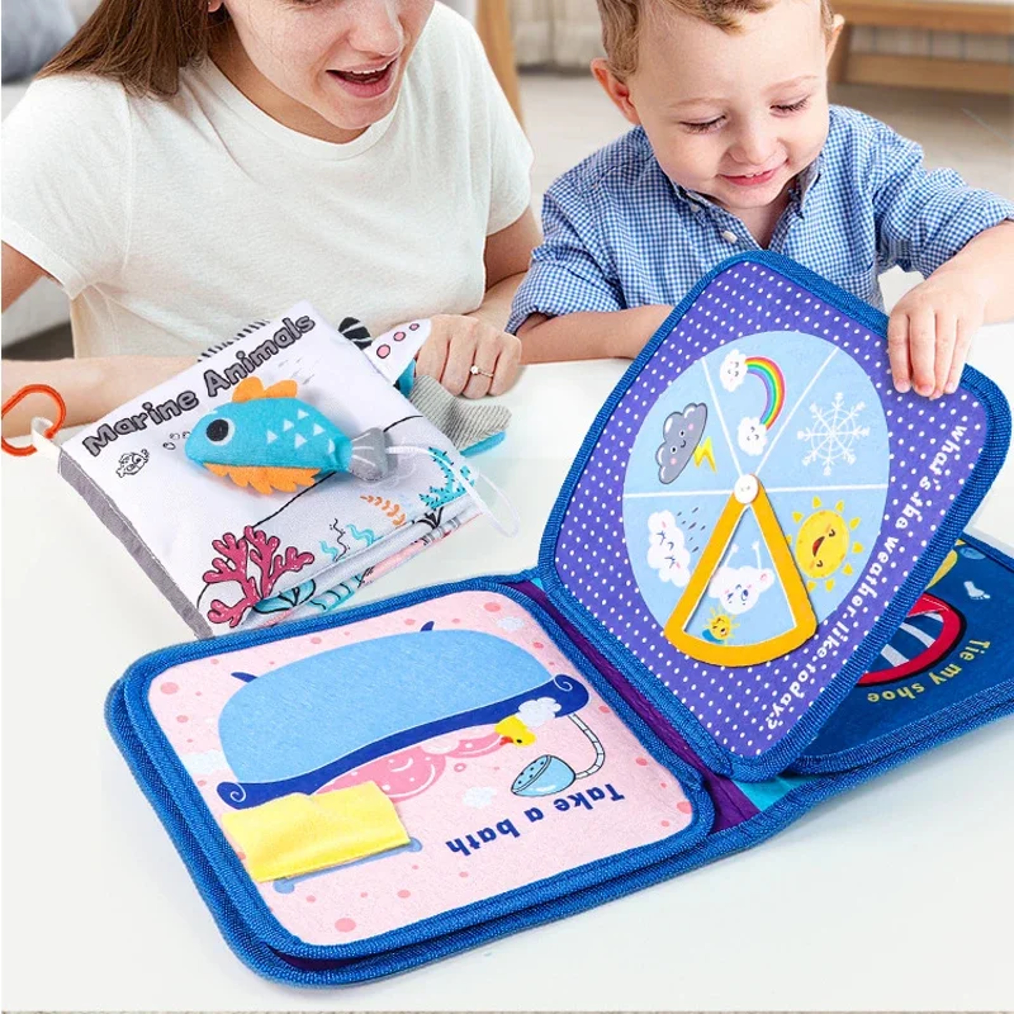 Montessori Busy Book for Toddlers – Sensory Travel Toys & Preschool Learning Activity Books for Airplane & Car – view 2