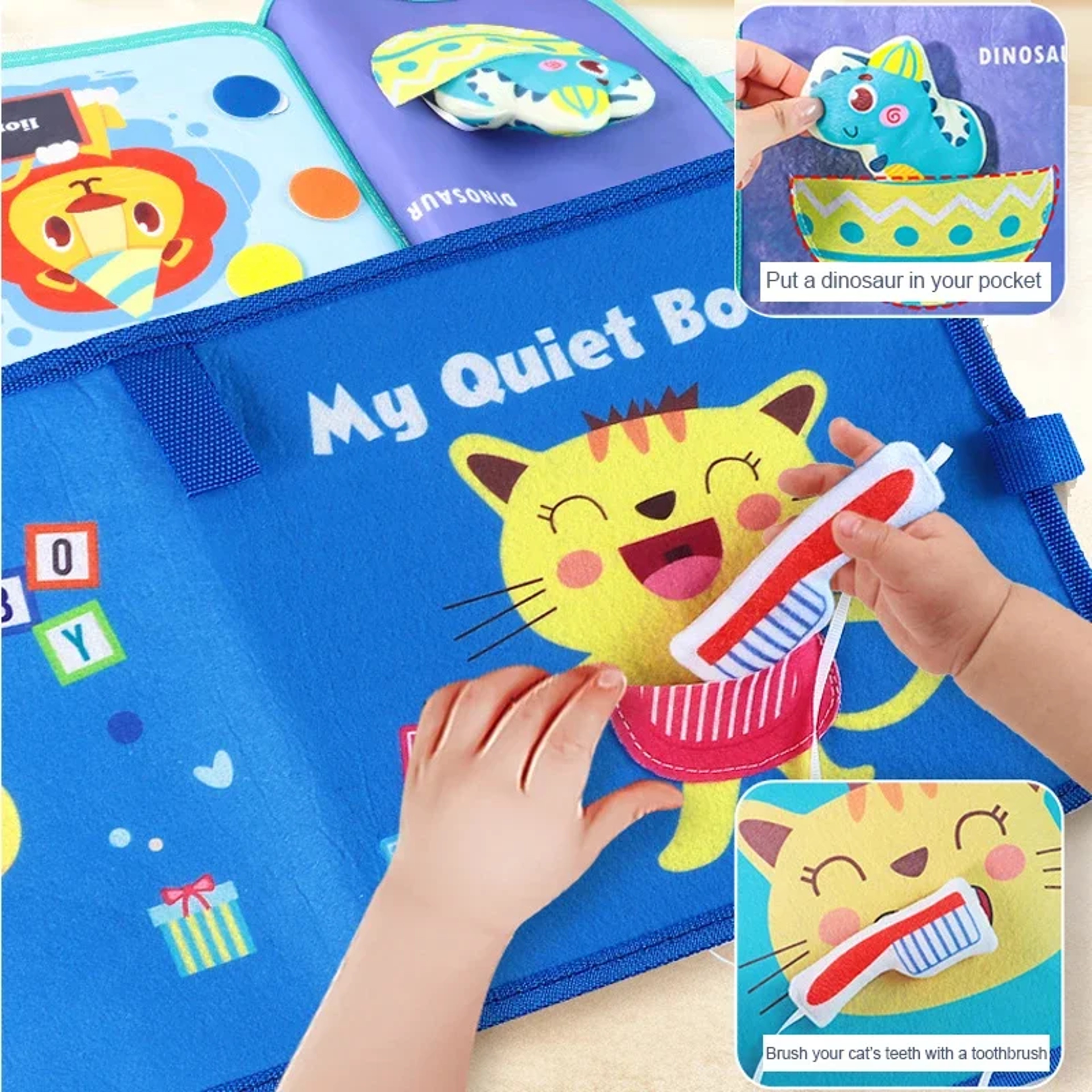 Montessori Busy Book for Toddlers – Sensory Travel Toys & Preschool Learning Activity Books for Airplane & Car – view 3