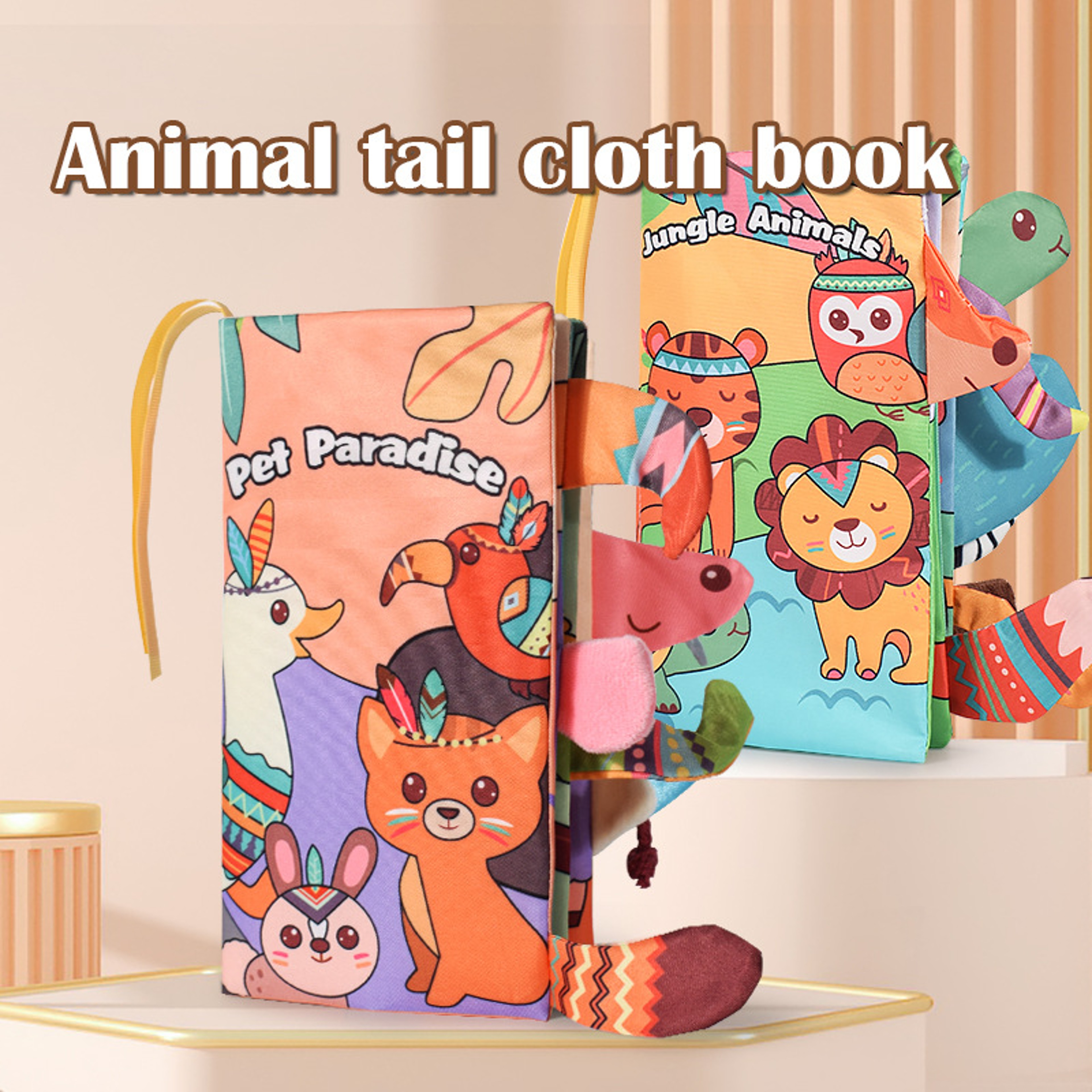 Baby Puzzle Early Education Toys – 3D Animal Cognize Cloth Book, Washable & Tearable Color Cartoon Book for Toddlers – view 1