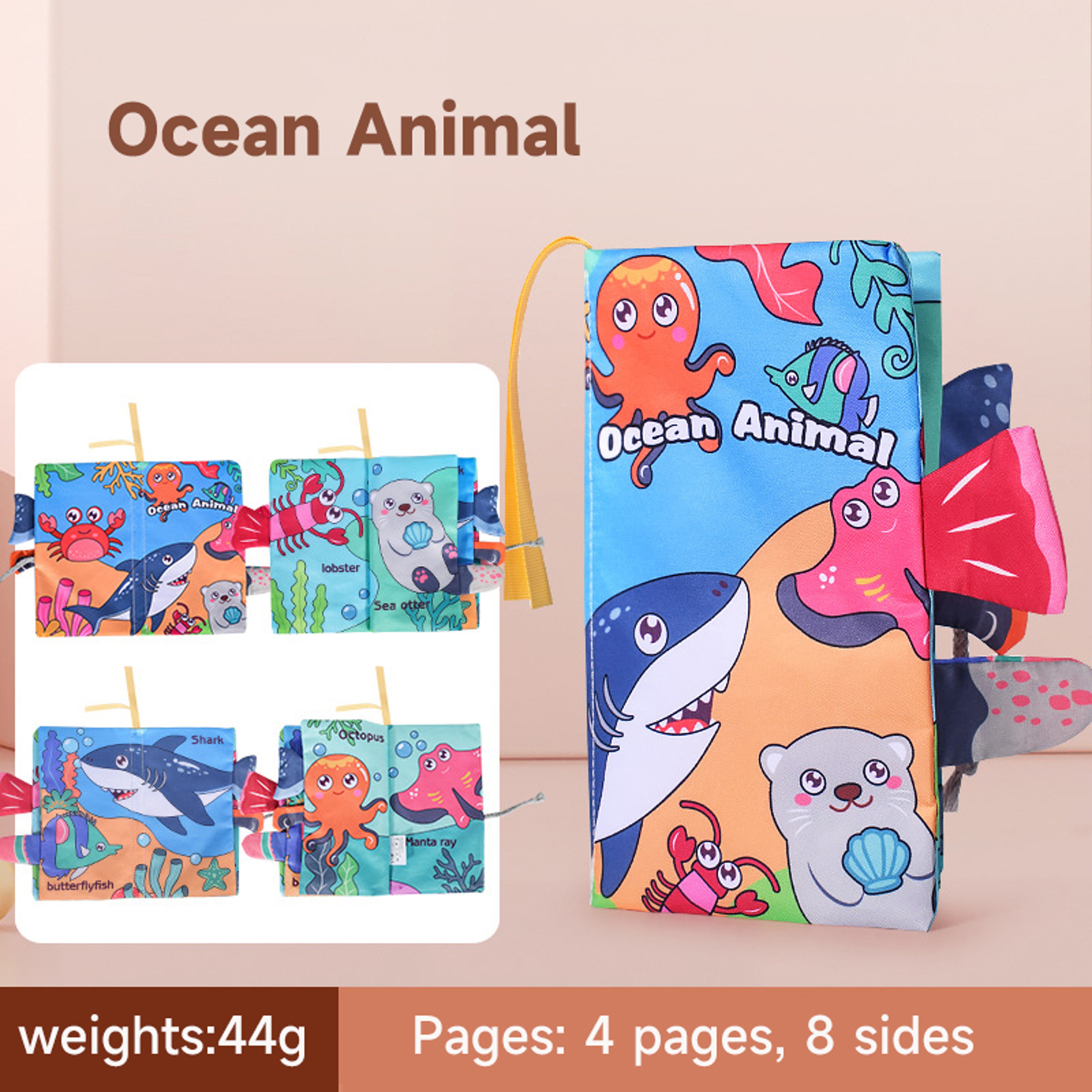Baby Puzzle Early Education Toys – 3D Animal Cognize Cloth Book, Washable & Tearable Color Cartoon Book for Toddlers – view 8