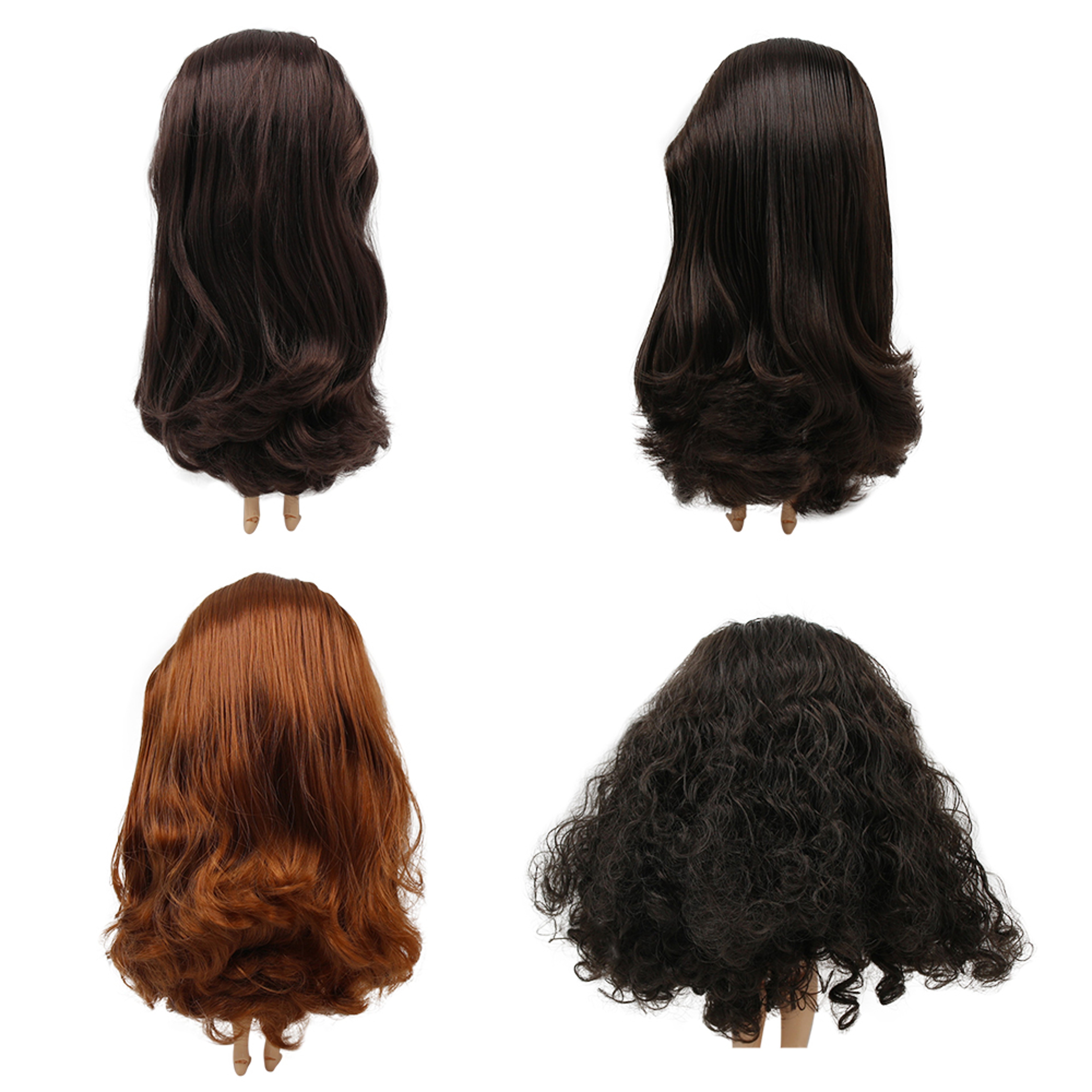 ICY Blyth Doll Wig Hair RBL Scalp & Dome, Dark Brown Long Hair for Custom Doll DIY Accessory – view 1