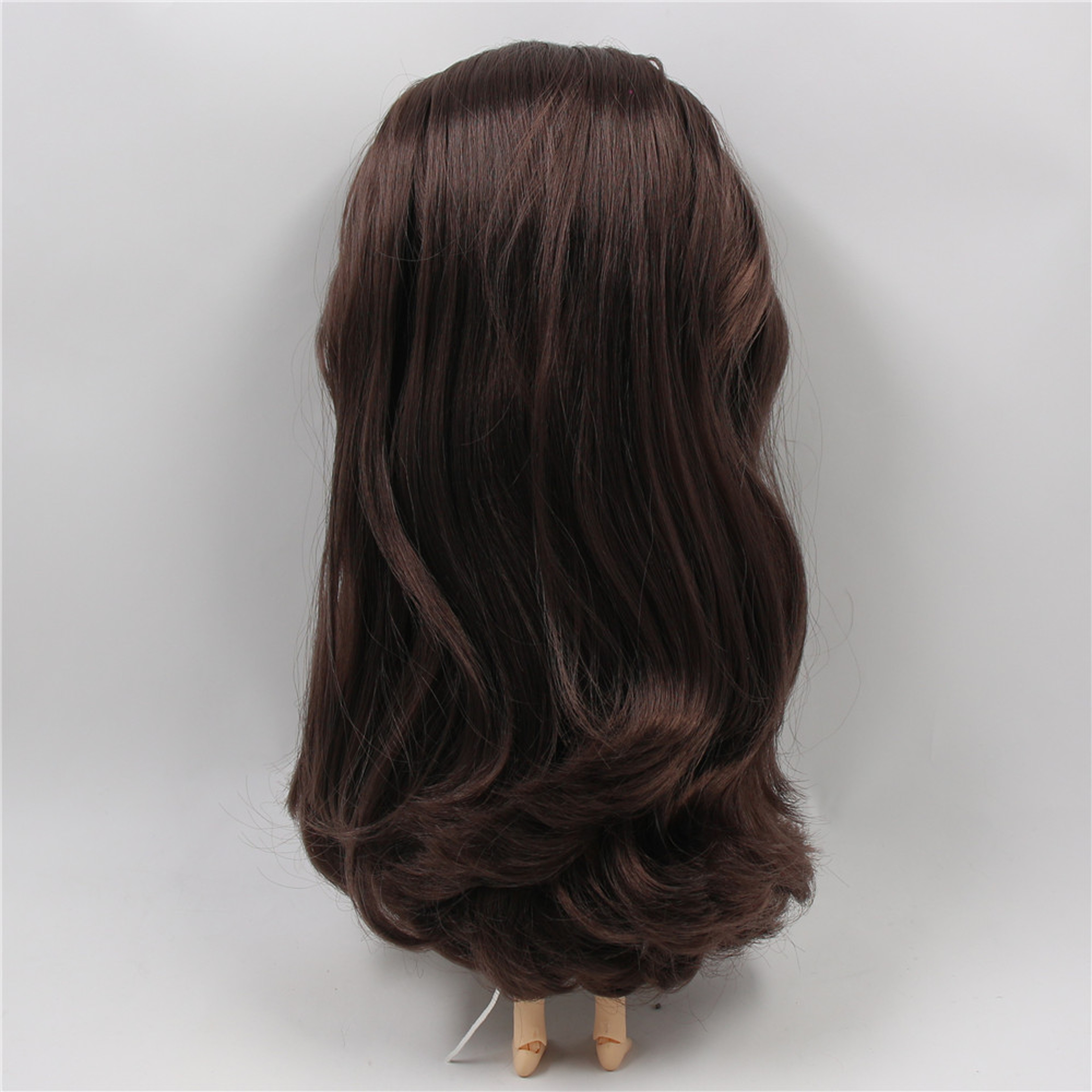 ICY Blyth Doll Wig Hair RBL Scalp & Dome, Dark Brown Long Hair for Custom Doll DIY Accessory – view 7