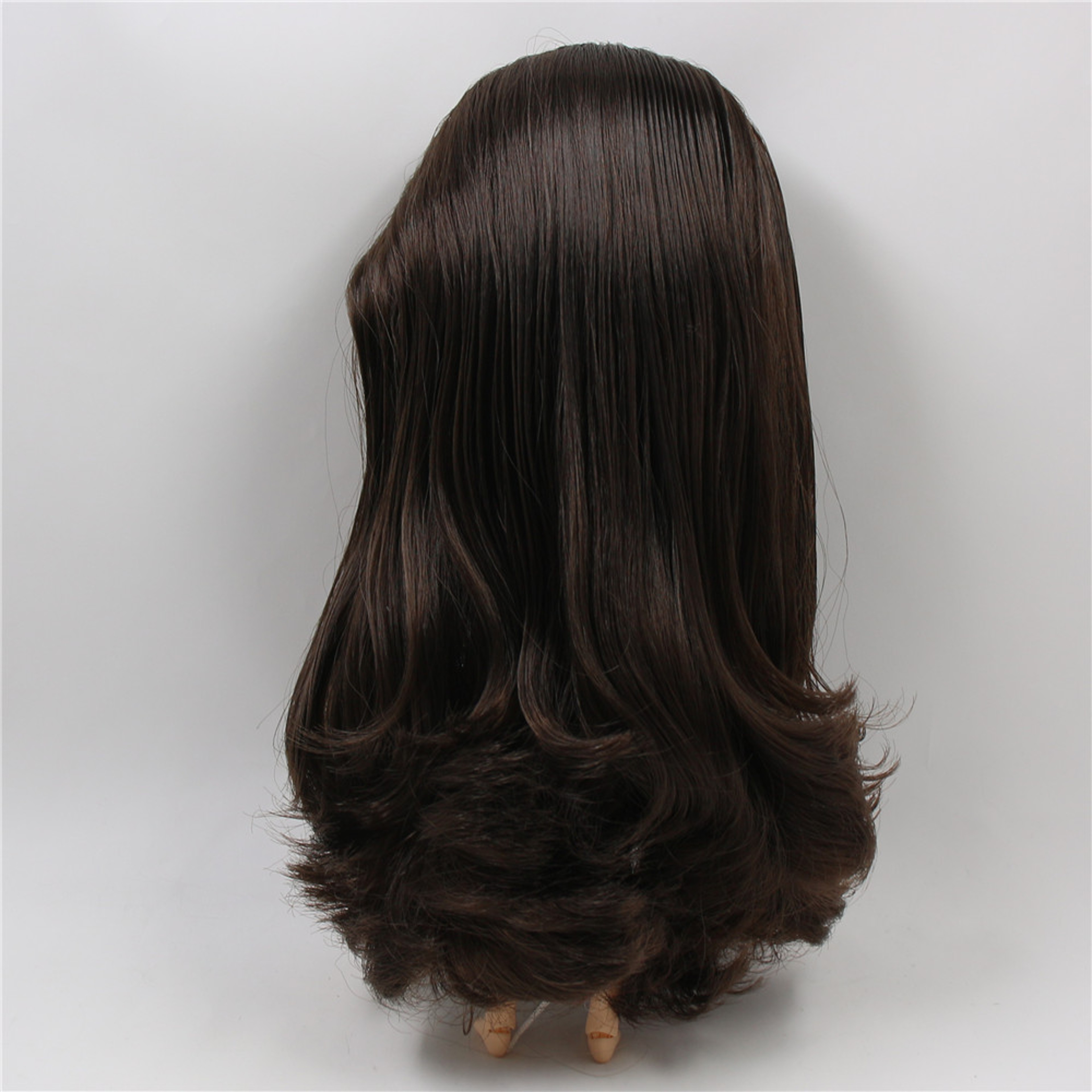 ICY Blyth Doll Wig Hair RBL Scalp & Dome, Dark Brown Long Hair for Custom Doll DIY Accessory – view 9