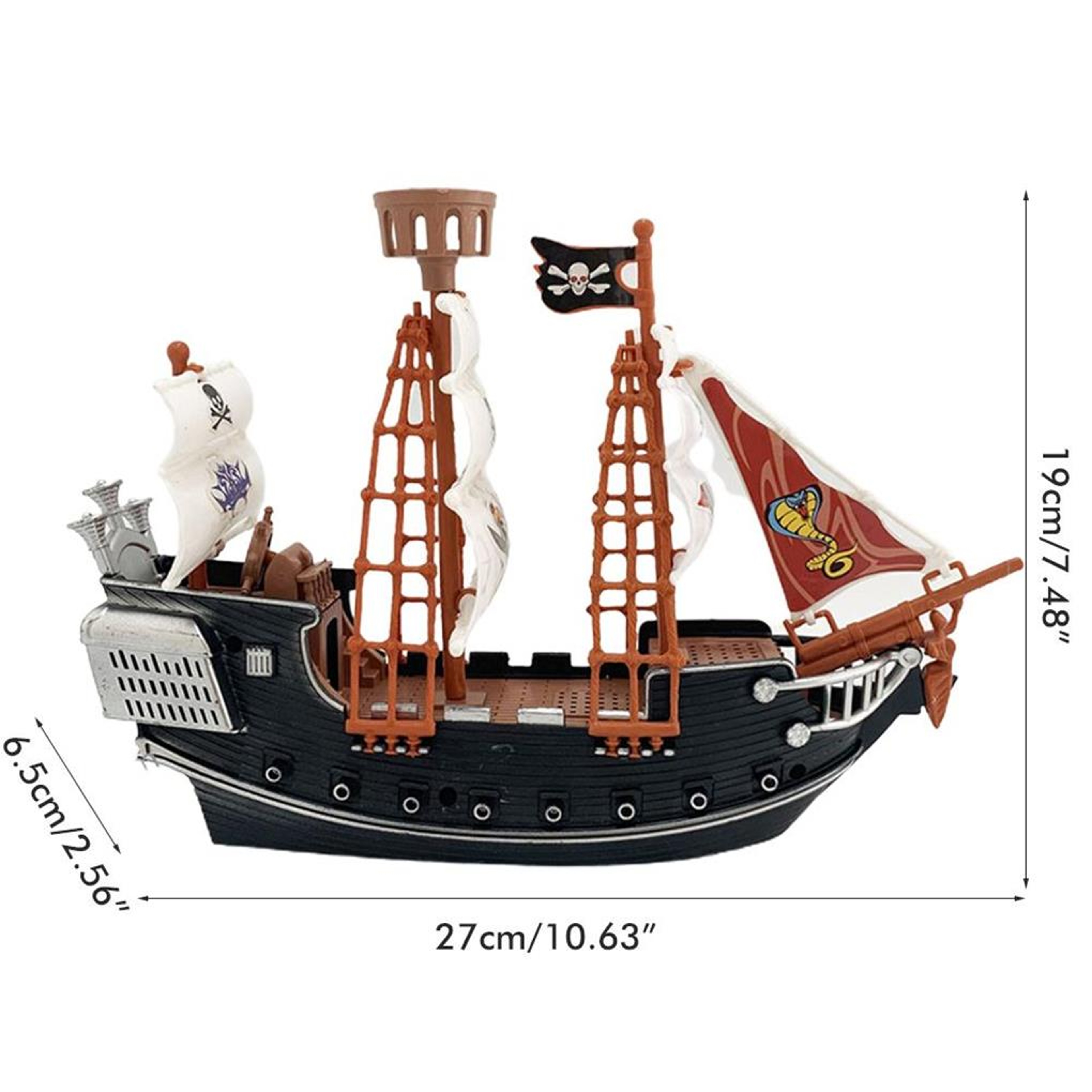 Kids Pirate Toys, Unique Pirate Ship Plaything with Sturdy Design, Fun Boats Model for Home & Kindergarten – view 4