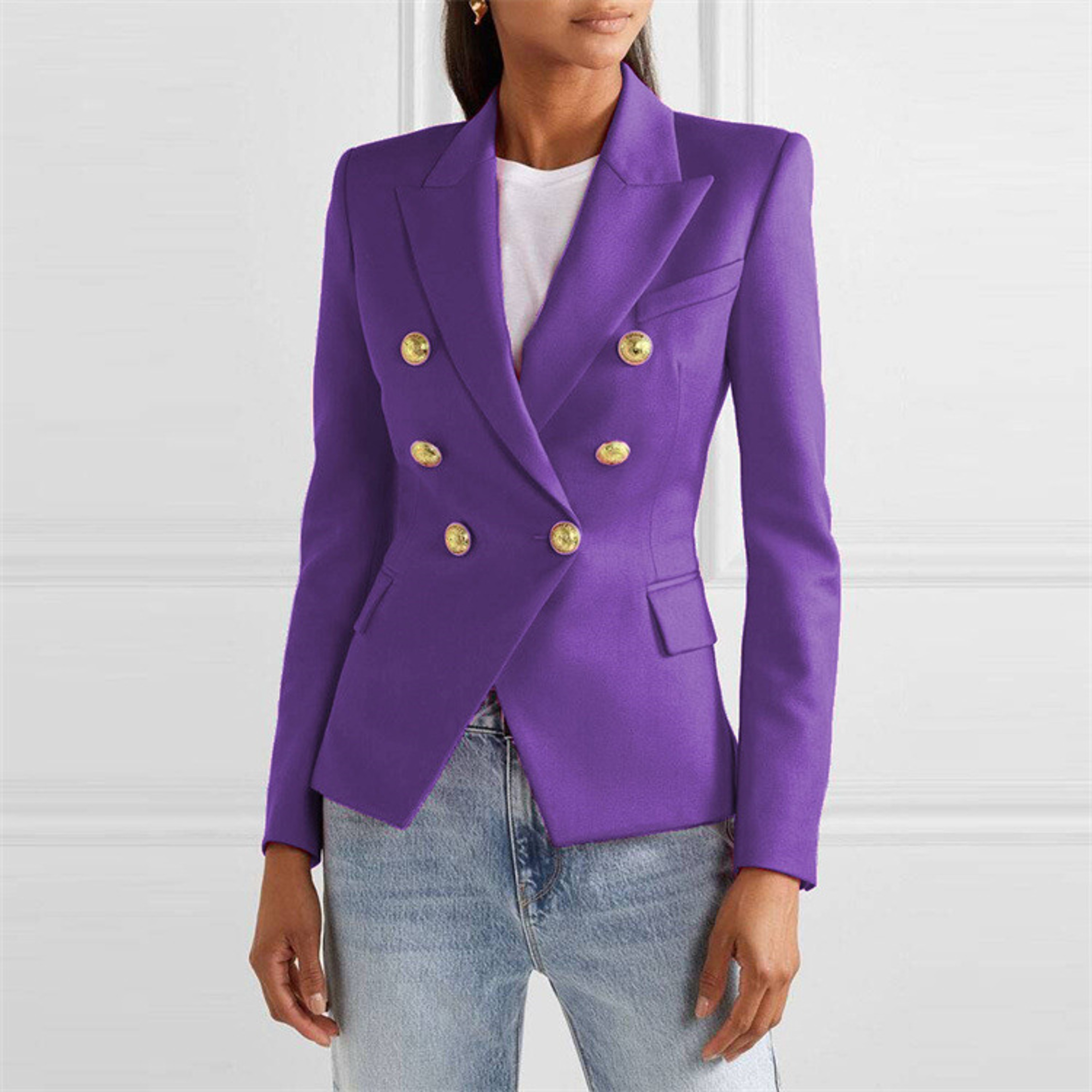 Fashion Casual Suit Blazers for Women, Solid Color Slim Fit Blazer, Spring and Autumn Jacket, Winter Office Wear – view 2