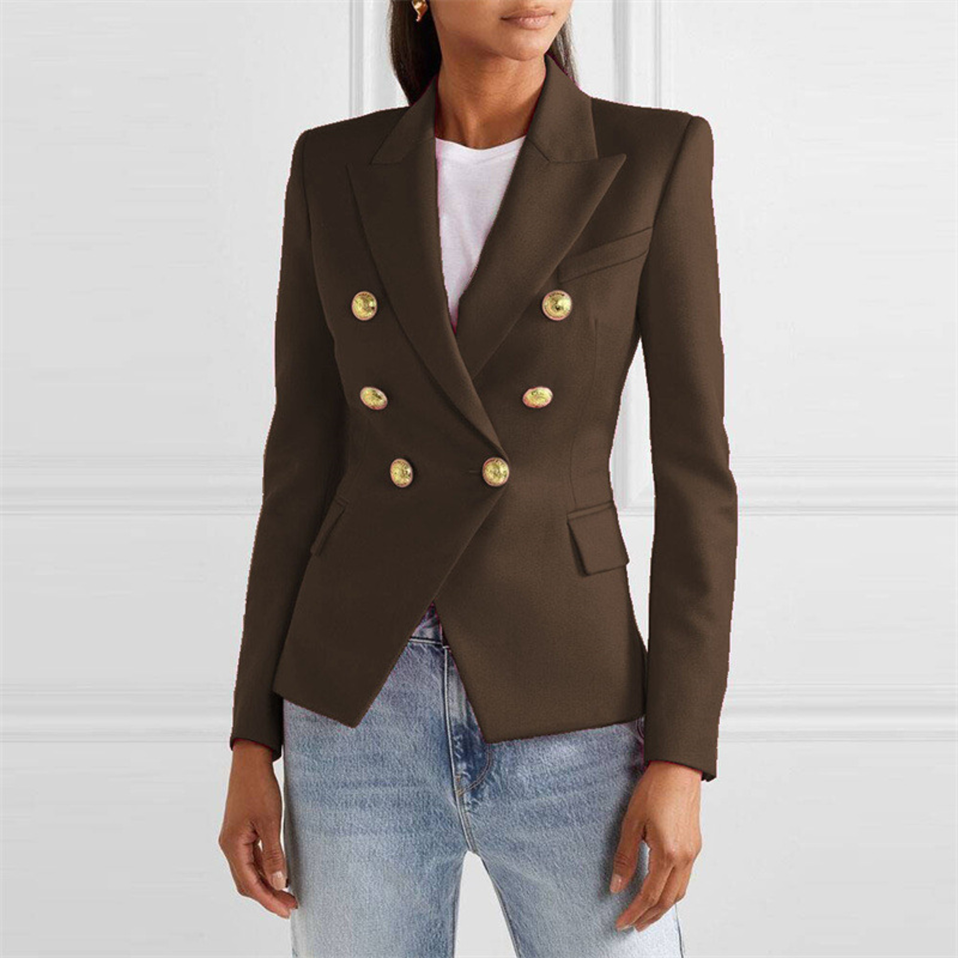 Fashion Casual Suit Blazers for Women, Solid Color Slim Fit Blazer, Spring and Autumn Jacket, Winter Office Wear – view 7