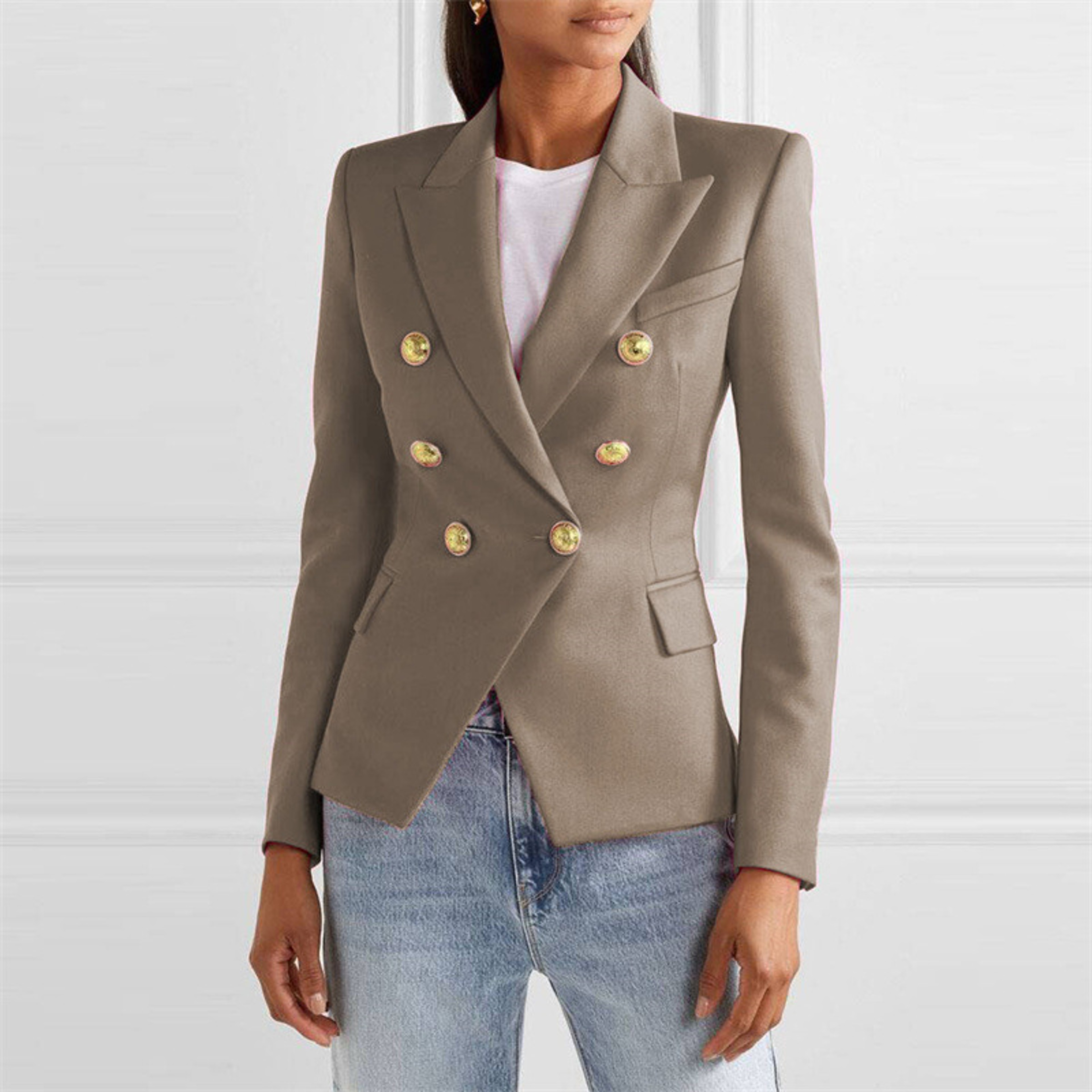Fashion Casual Suit Blazers for Women, Solid Color Slim Fit Blazer, Spring and Autumn Jacket, Winter Office Wear – view 9