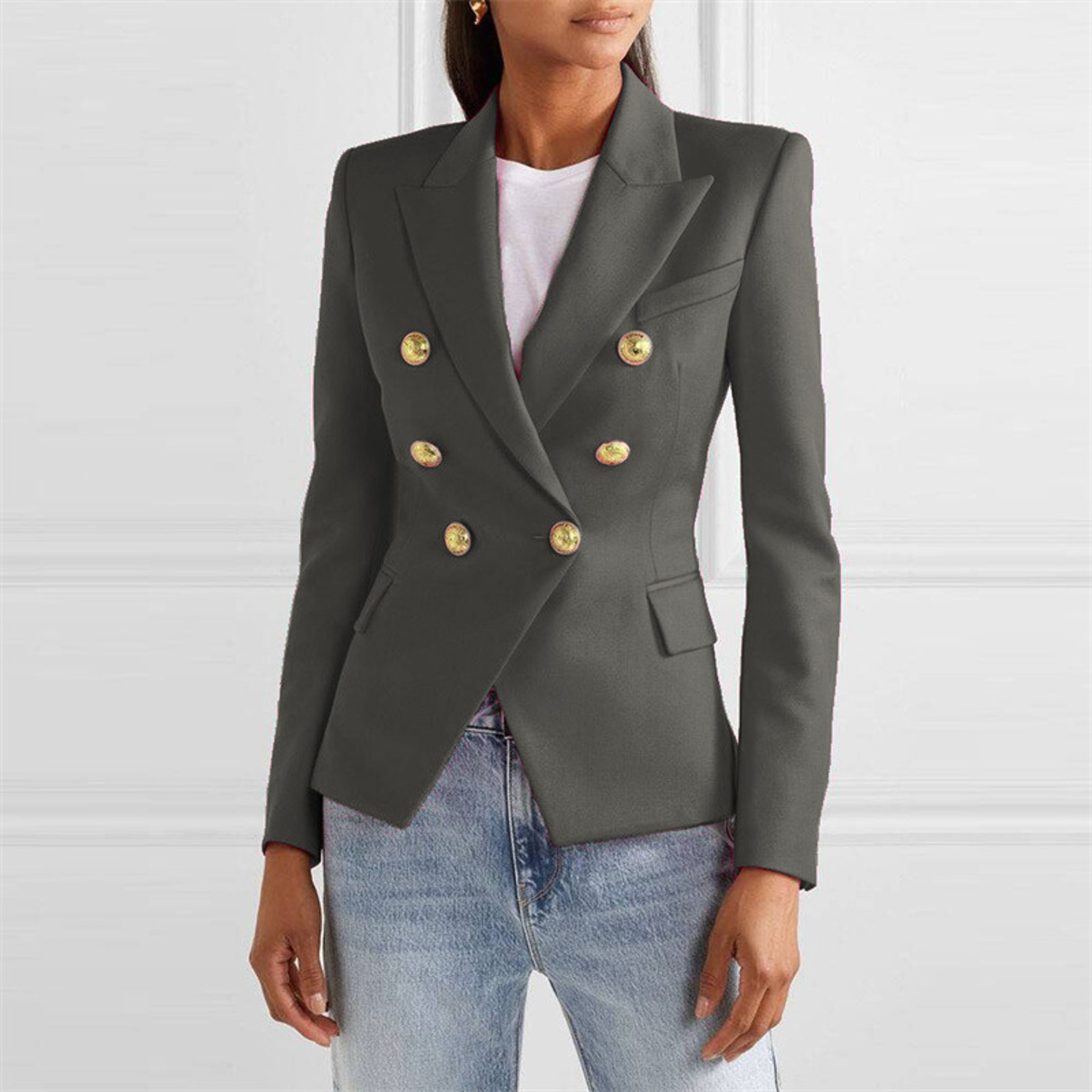 Fashion Casual Suit Blazers for Women, Solid Color Slim Fit Blazer, Spring and Autumn Jacket, Winter Office Wear – view 18