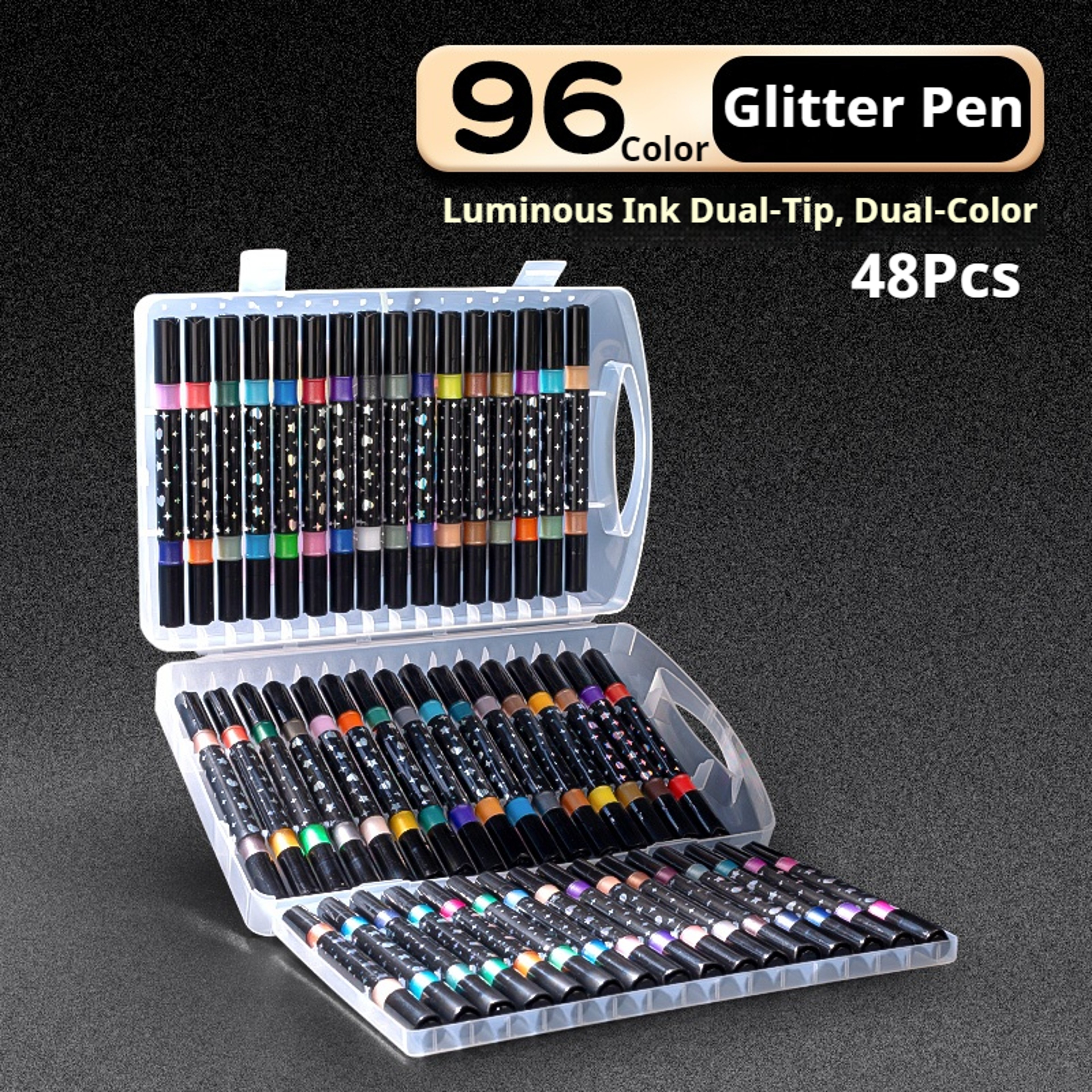 Dual Tip Acrylic Paint Markers, Color Set, Fine Tip Metallic Glitter Pens for Rock Painting, Stone, Crafts – view 7