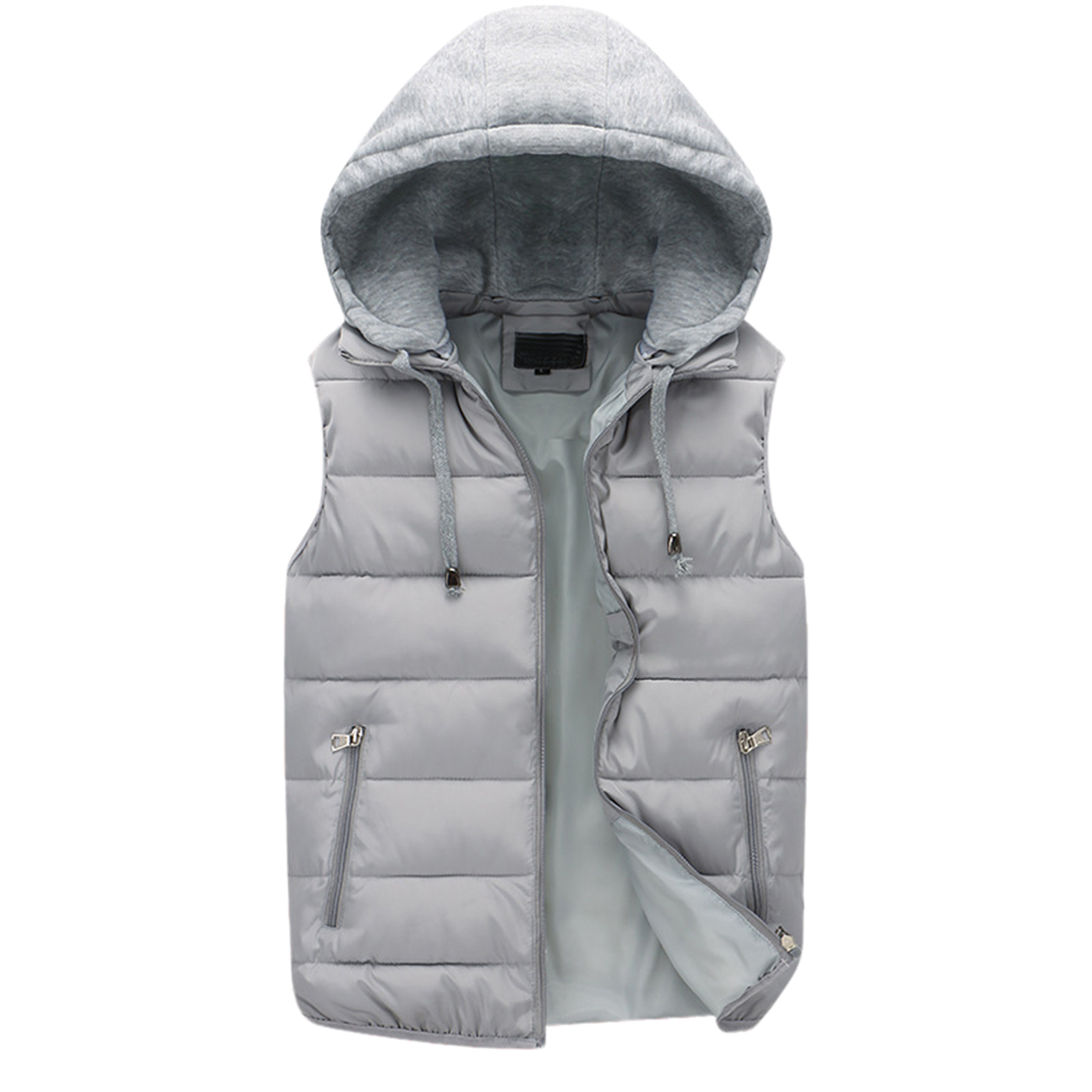 Mens Thermal Winter Vest Coat Hooded Lightweight And Breathable For Casual Wear Solid Color Cozy Wa 3