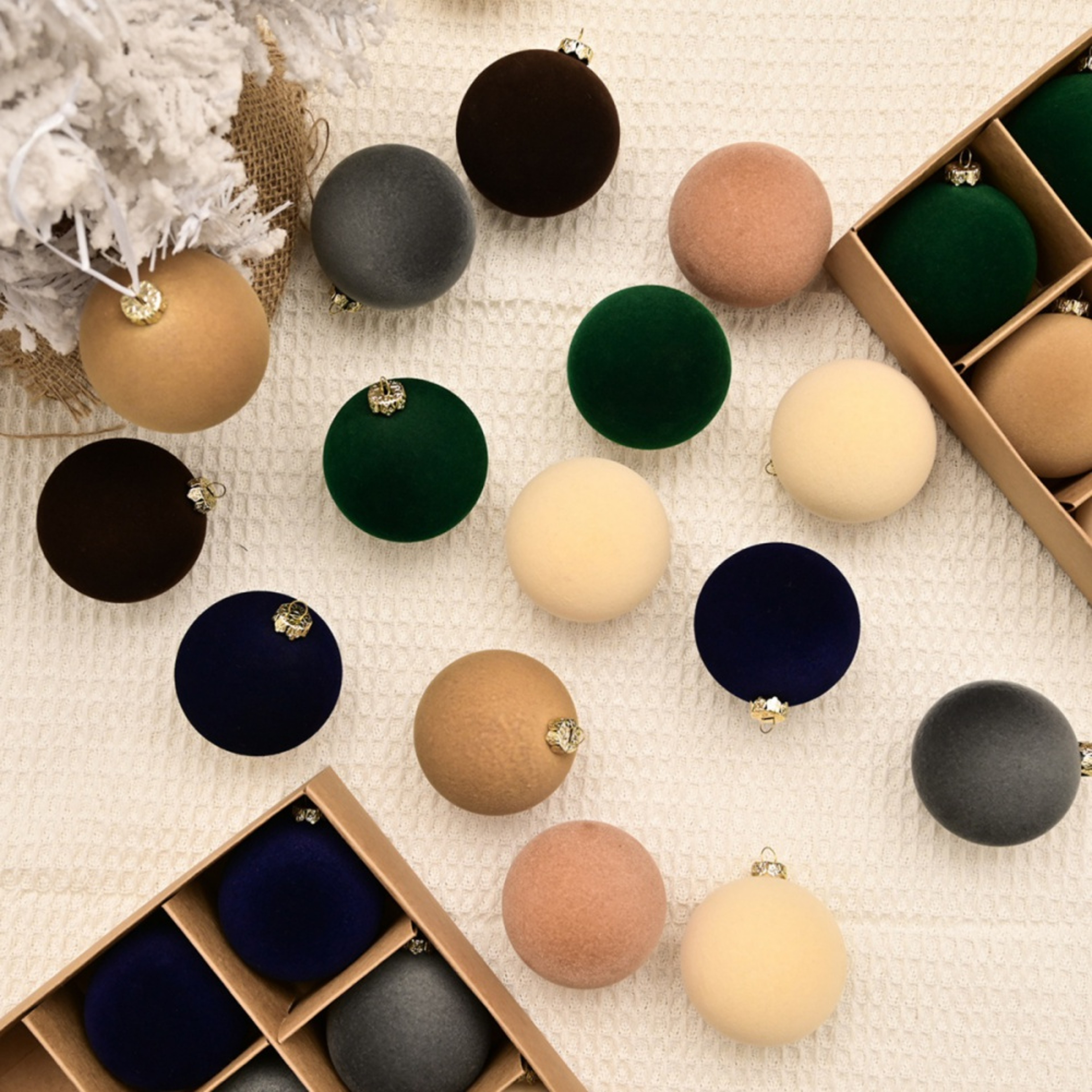 Velvet Christmas Balls, Holiday Ornaments, Wedding Party Winter Decor for Home and Family Festive Display – view 6
