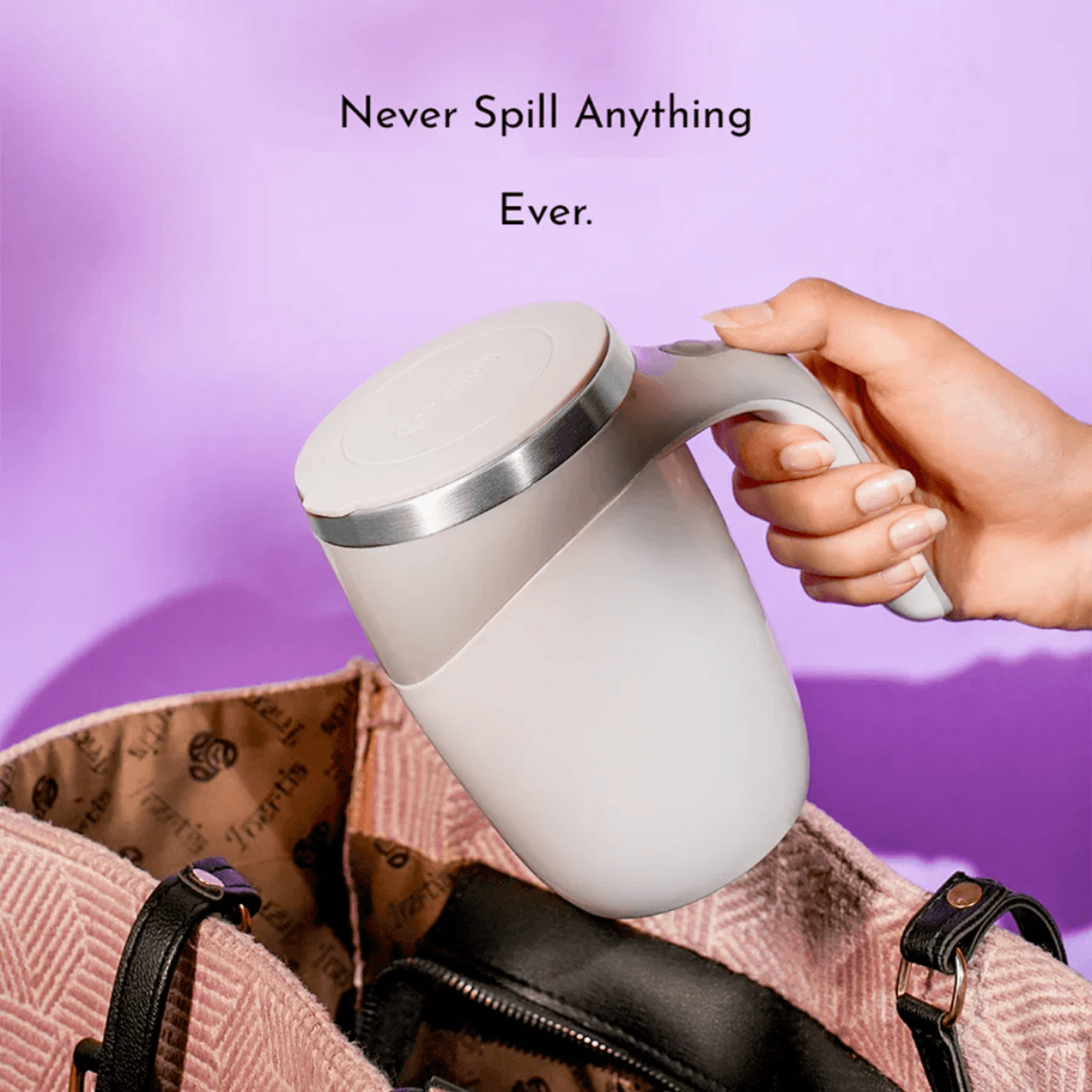 Rechargeable Automatic Coffee Cup: Portable Electric Stainless Steel Mug with Magnetic Stirring - Perfect for Home Use – view 3