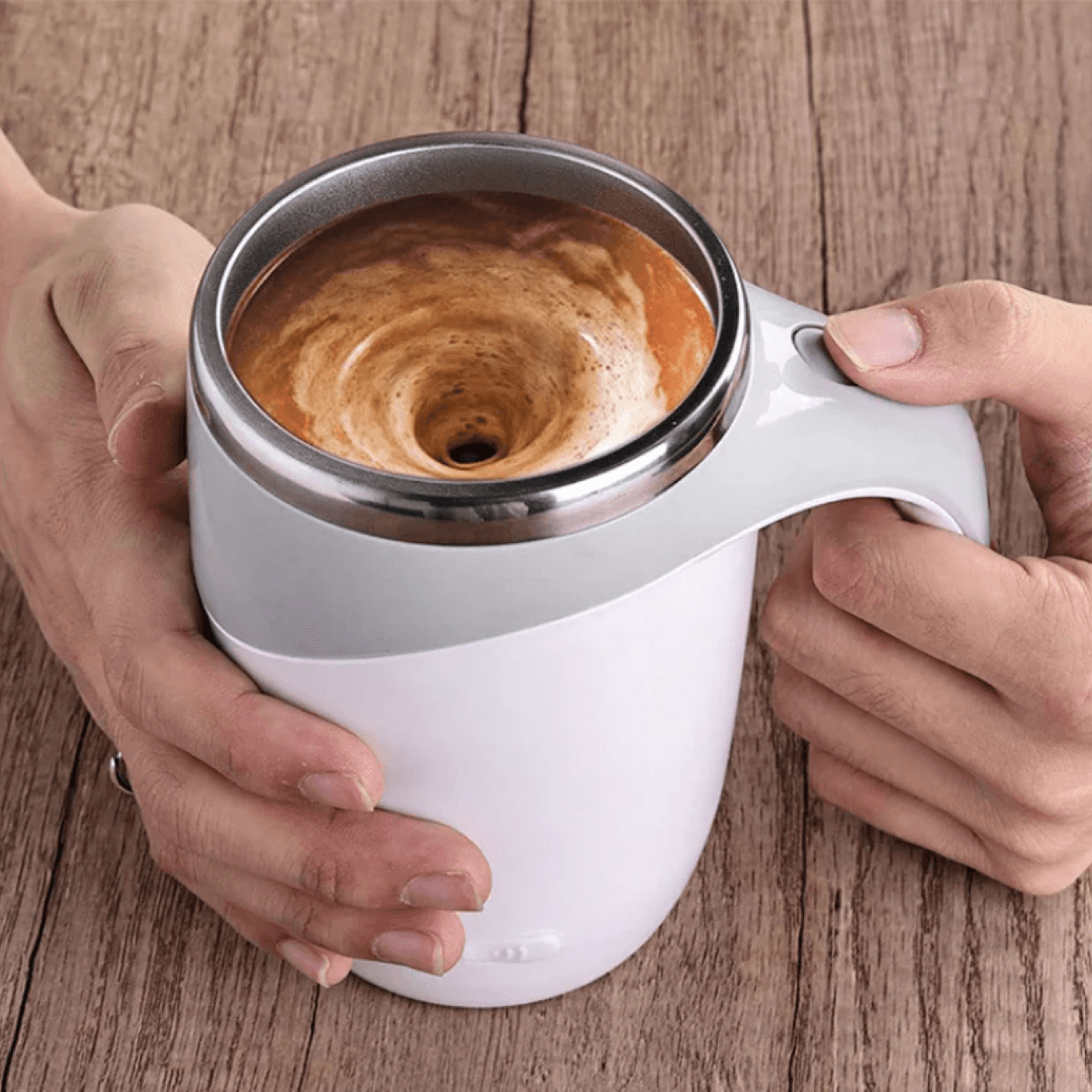 Rechargeable Automatic Coffee Cup: Portable Electric Stainless Steel Mug with Magnetic Stirring - Perfect for Home Use – view 9