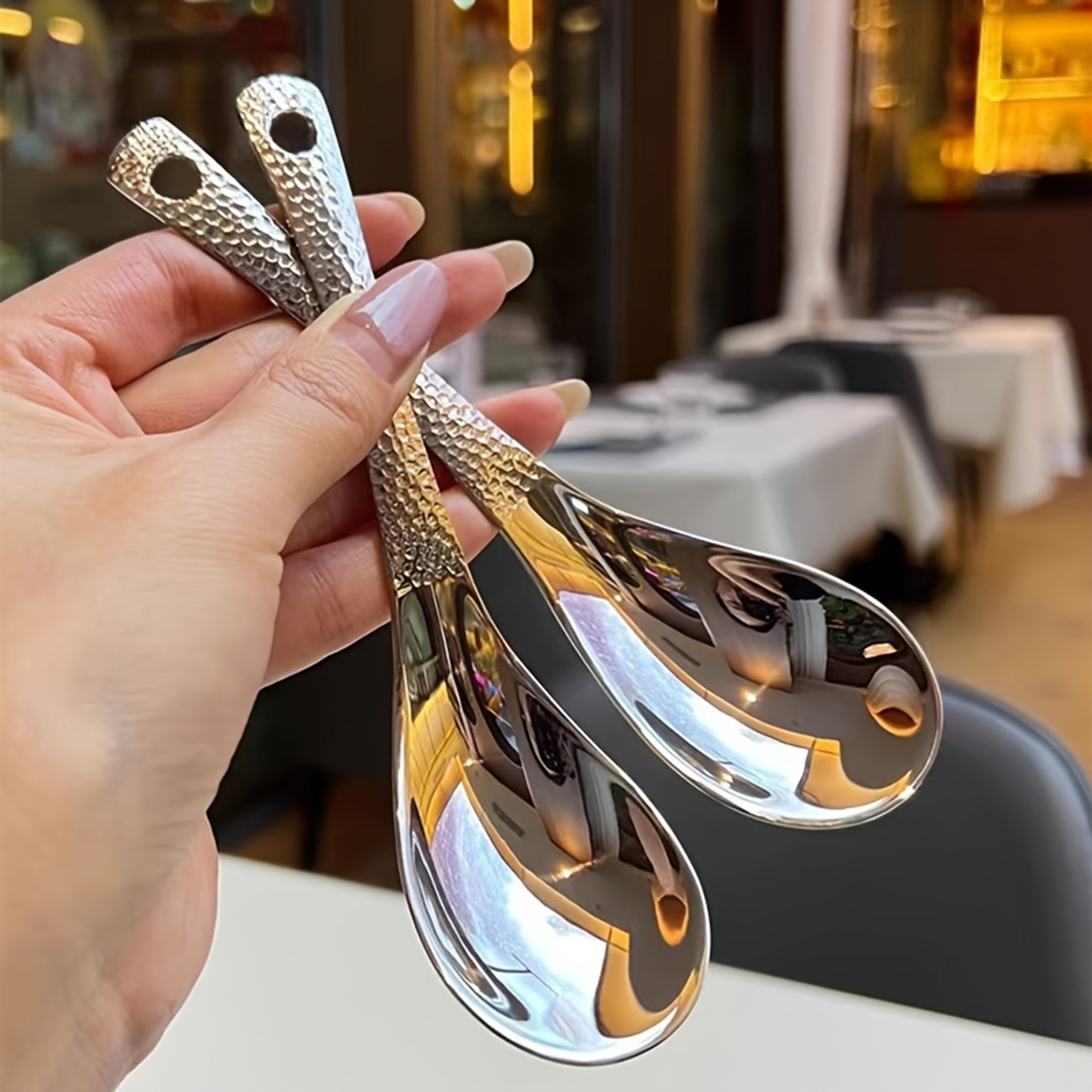 Premium Stainless Steel Dessert & Serving Spoon Set Large Capacity Cutlery – view 1