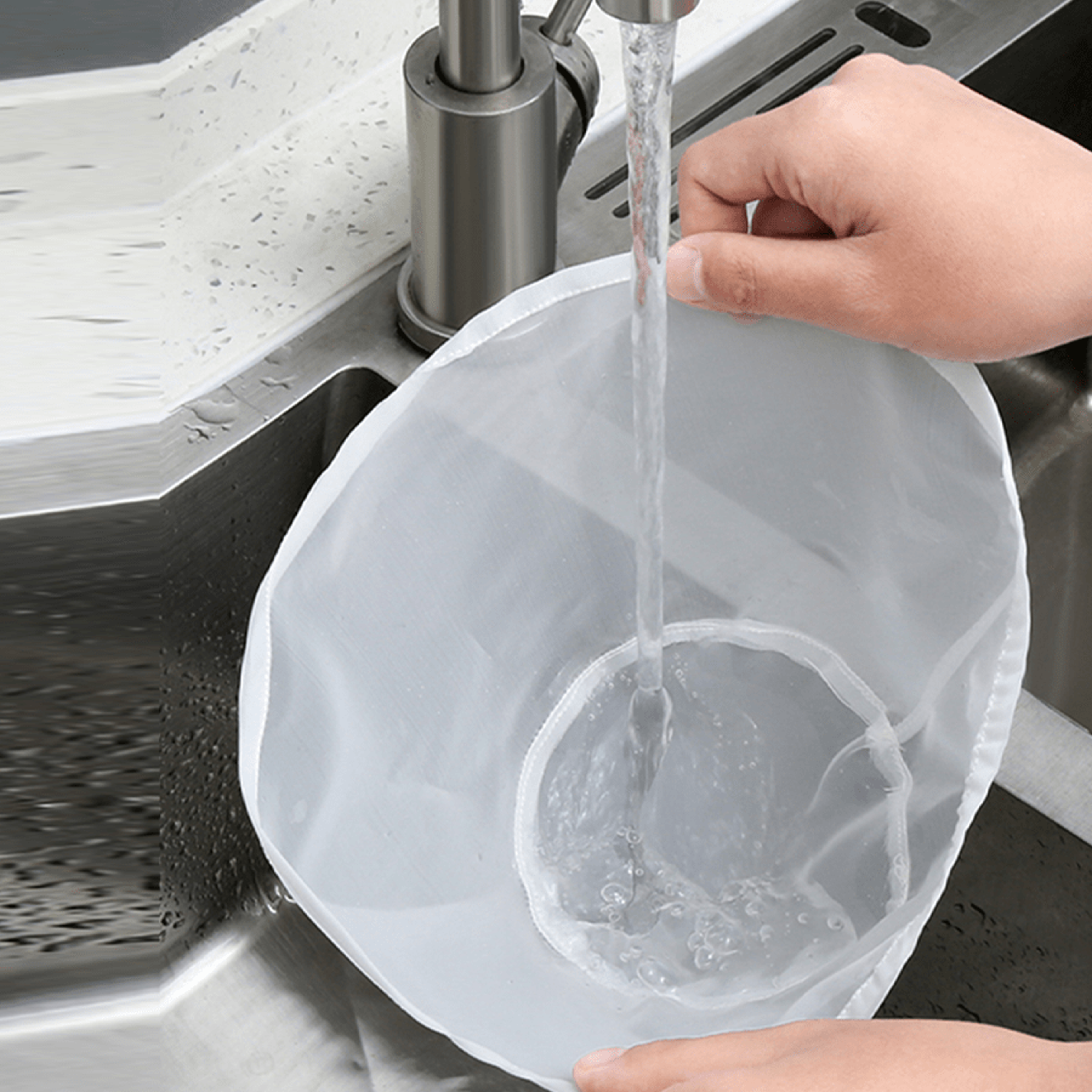 Premium Reusable Fine Mesh Cheese Cloth Strainer Bags for Yogurt Juice & Coffee – view 1