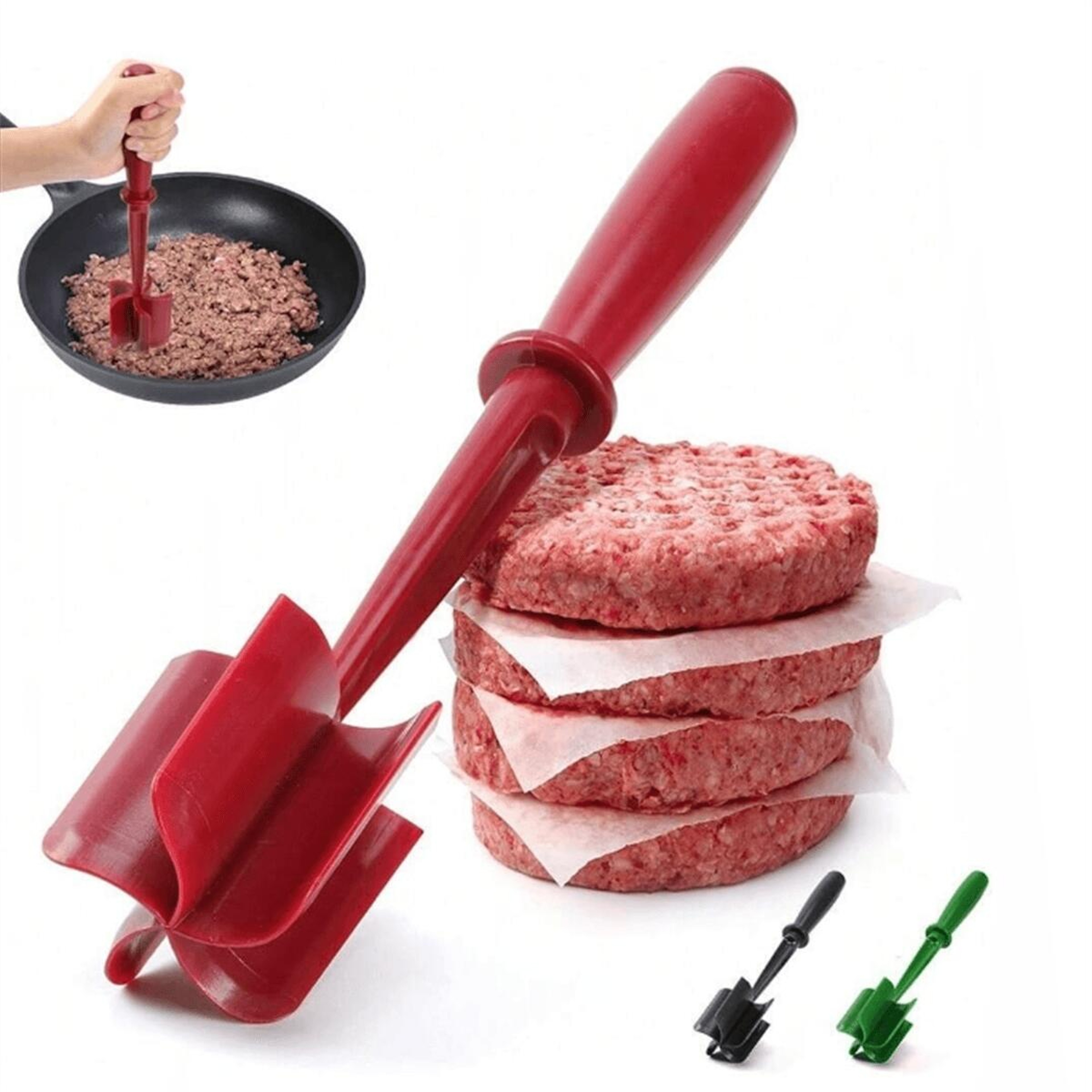 Ground Beef Meat Chopper & Shredder Heat Resistant Hamburger Smasher – view 7