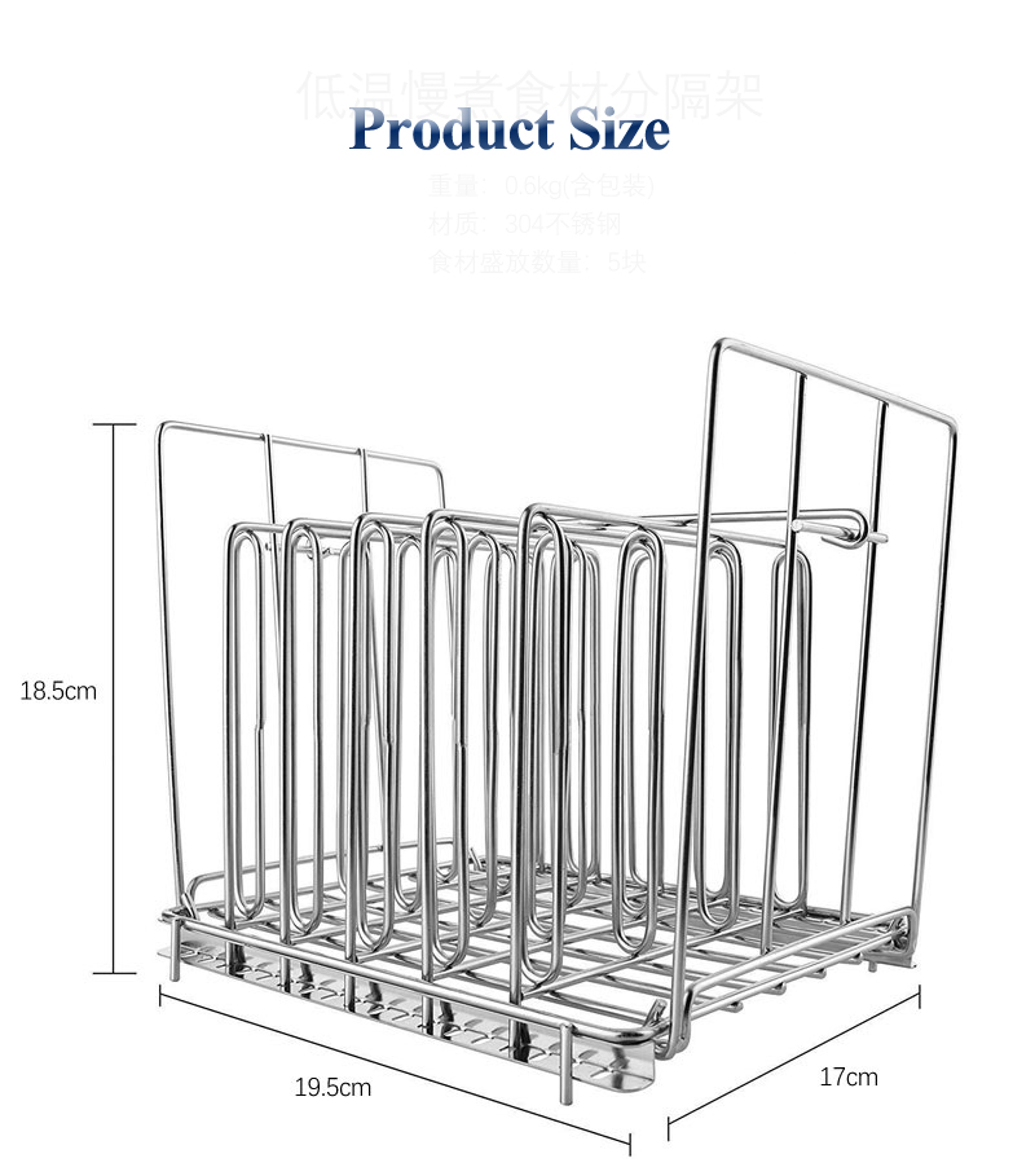 Stainless Steel Sous Vide Rack with Adjustable No Float Bar for Even Precision Cooking – view 6