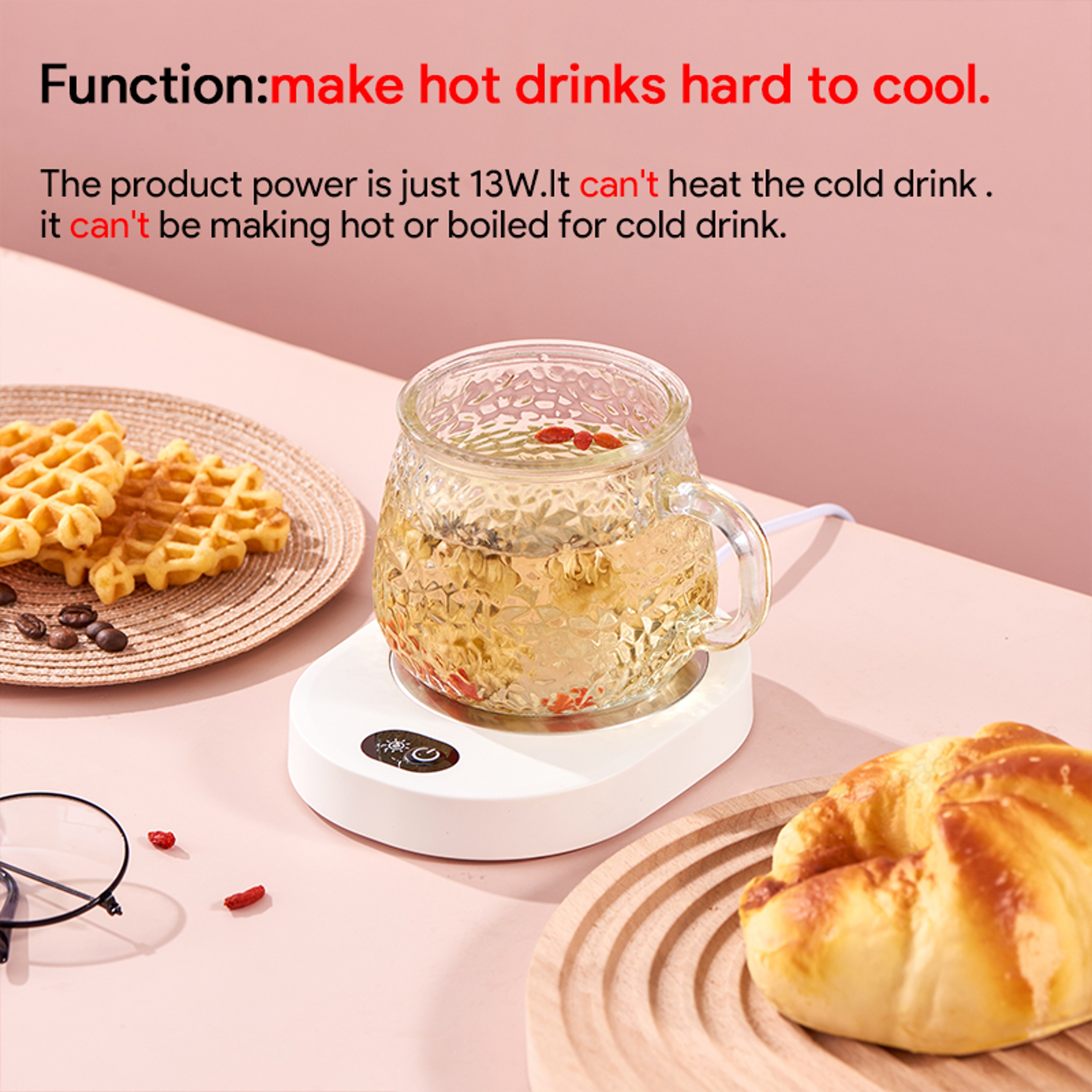 Smart USB Cup Warmer for Desk with Constant Temperature Coffee Mug Heating Pad – view 2