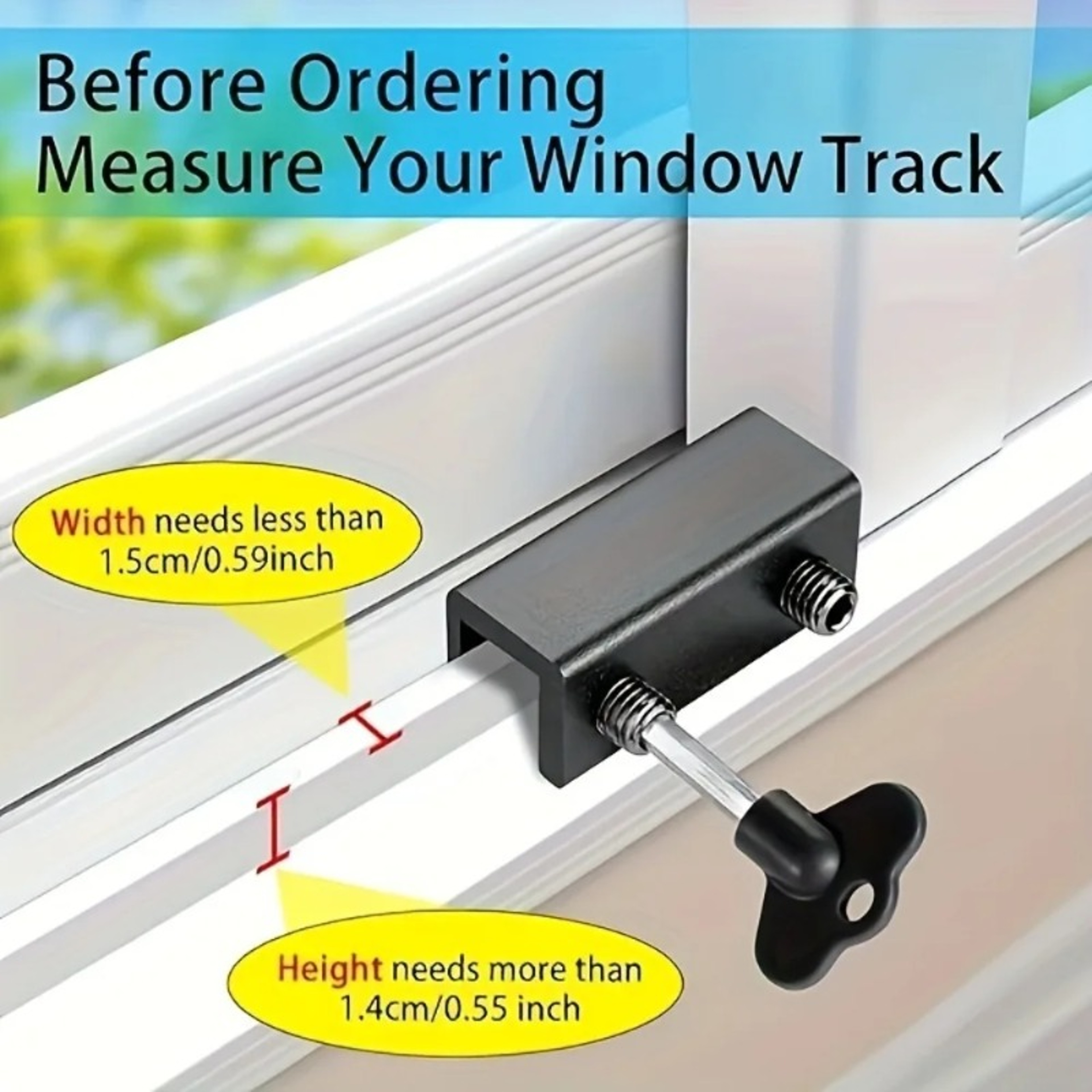 Adjustable Sliding Window Lock Child Safety Window Stopper and Anti Theft Security Lock – view 3