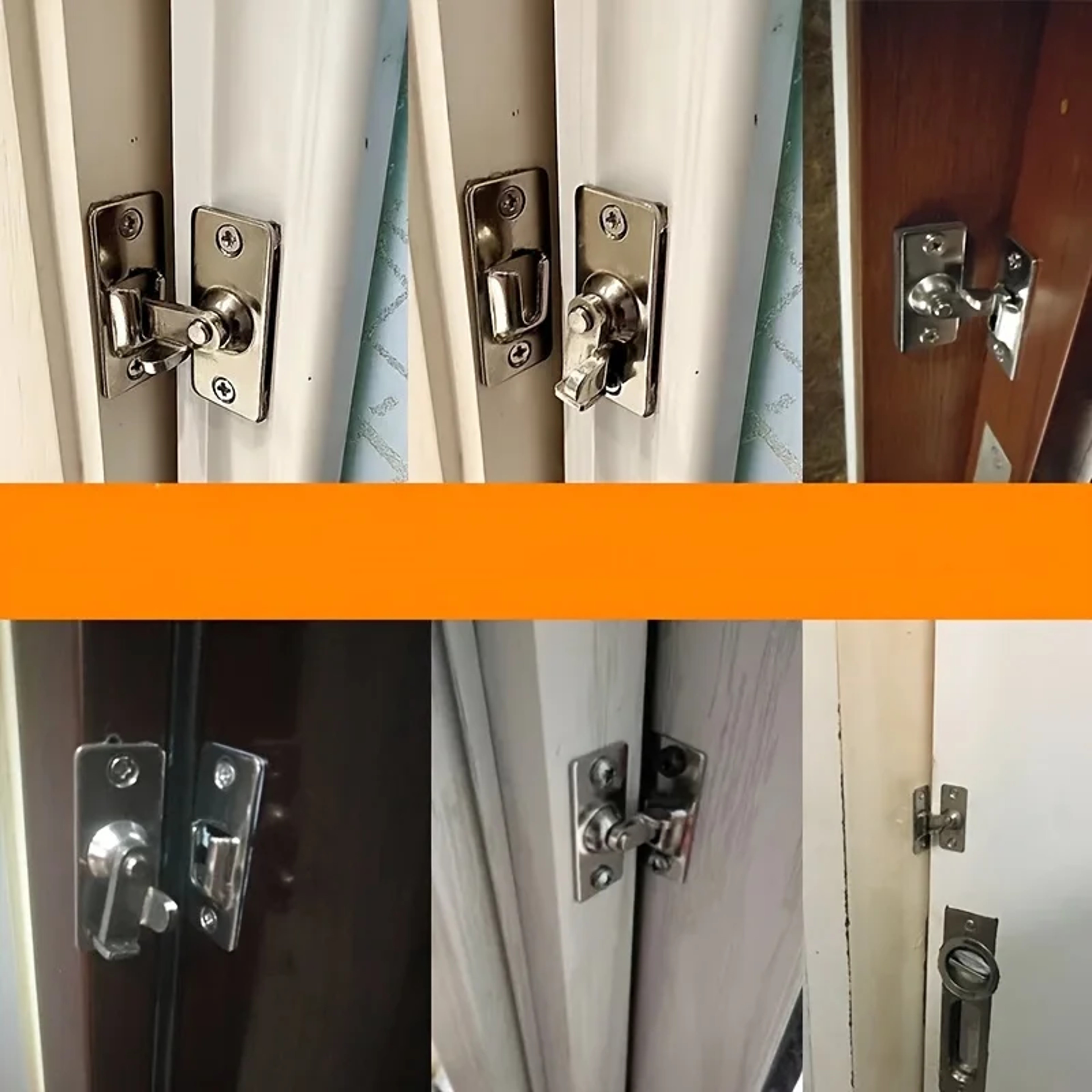 Stainless Steel Security Door Latch Lock Rust Resistant Home Safety Bolt 2