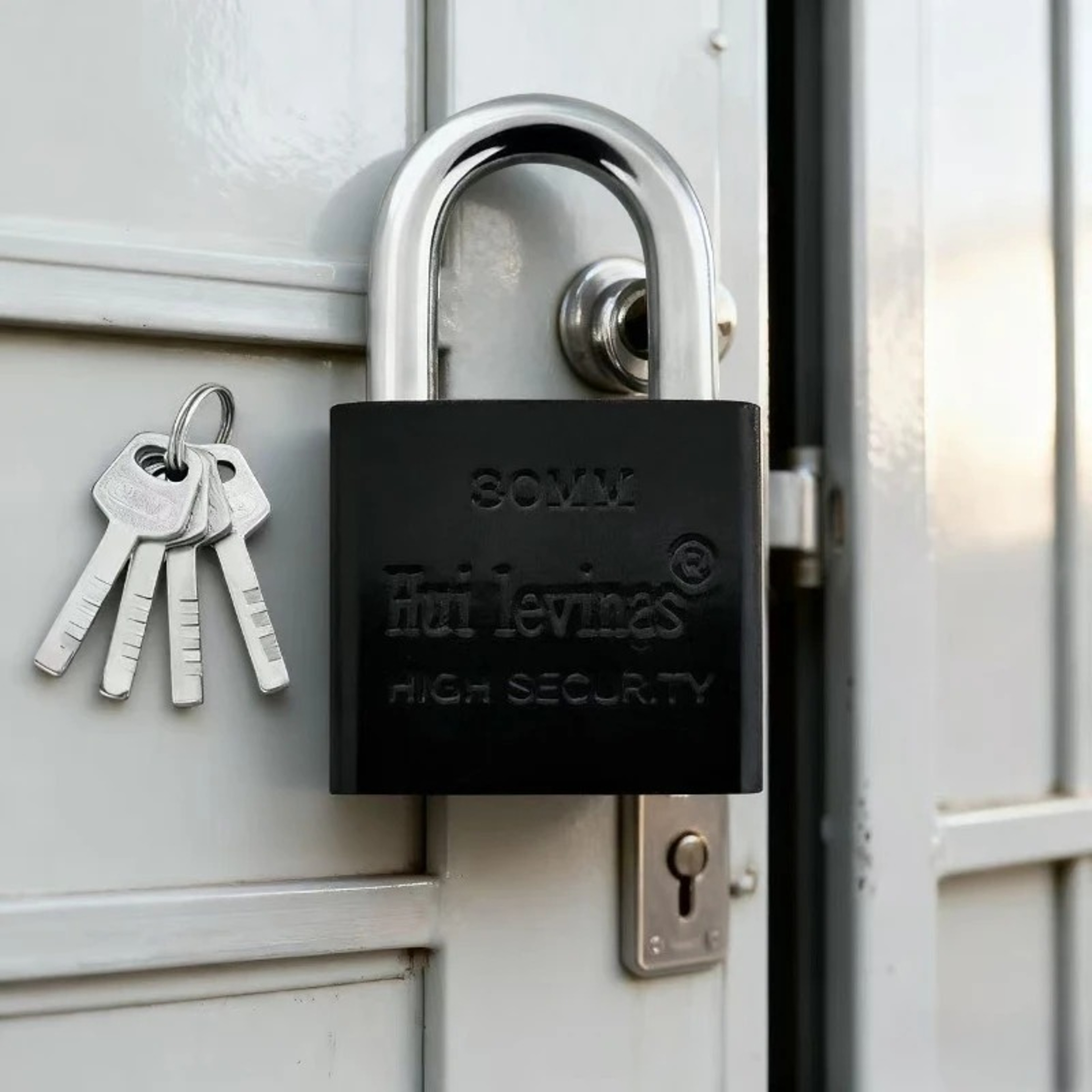 Heavy Duty Waterproof Padlock With Keys Anti Rust High Security Outdoor Lock 0