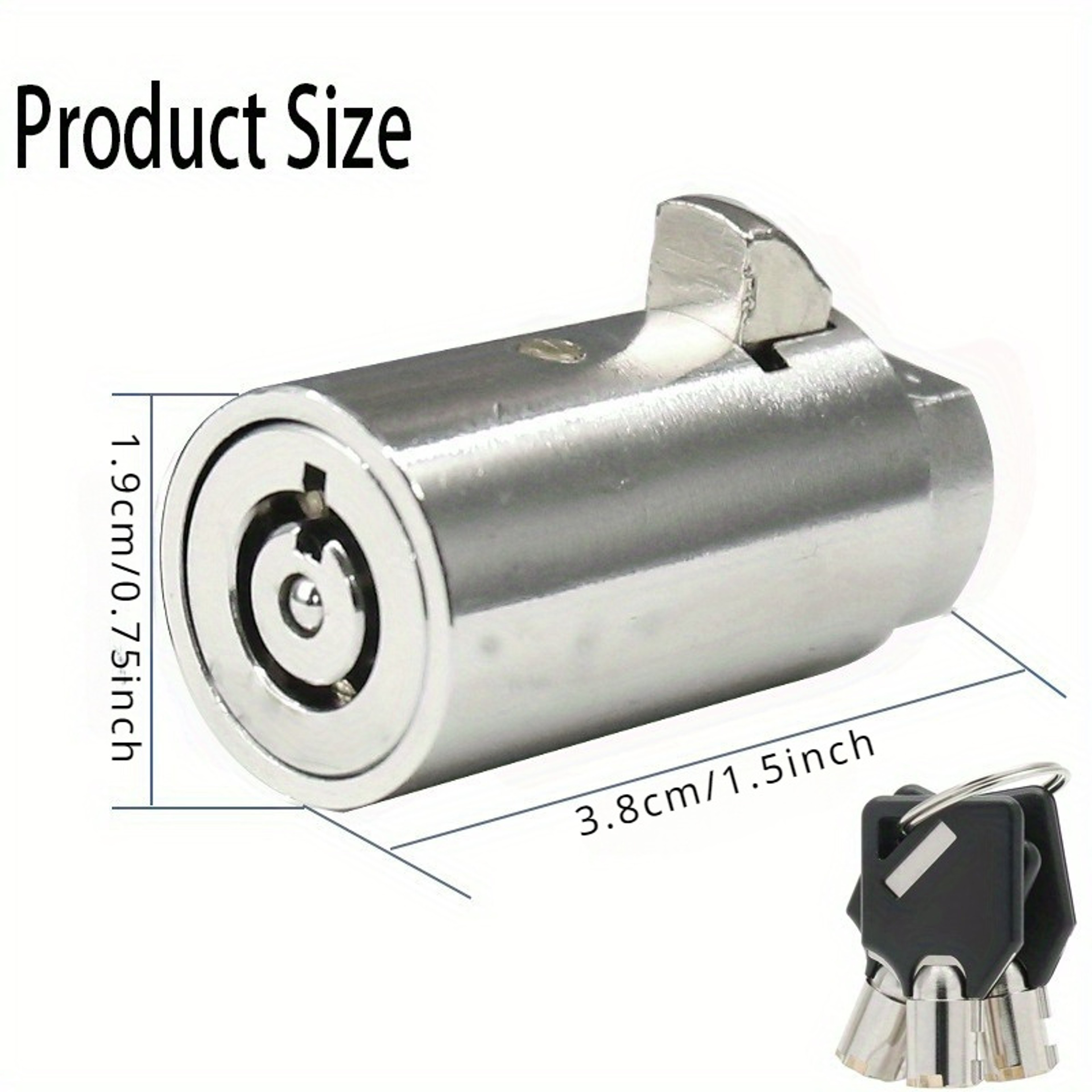 Universal Vending Machine Lock Set with Tubular Keyway and Keyed Alike System – view 3